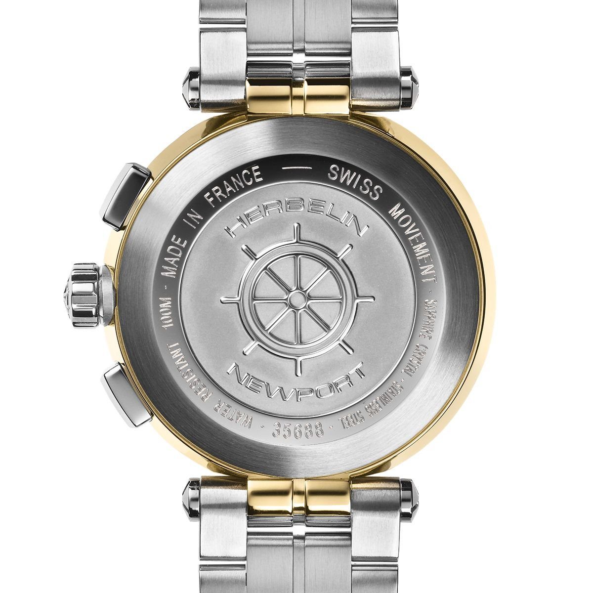 Michel Herbelin Schweizer Uhr Michel Herbelin Damenarmbanduhr Newport Chrono 35688BT89 Edelstahl, (1-tlg)