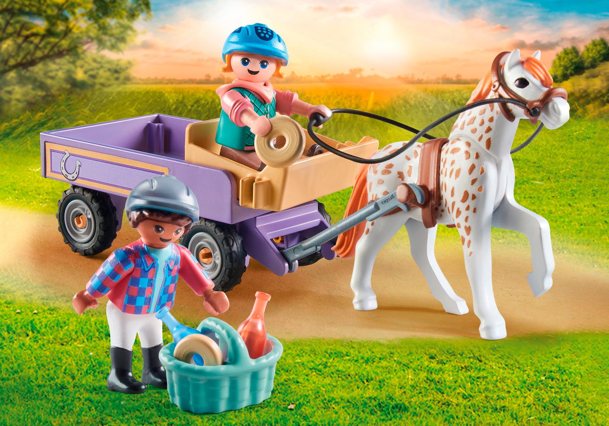 Playmobil® Ponykutsche (71496), Horses of Waterfall Konstruktions-Spielset, (33 St), Made in Europe