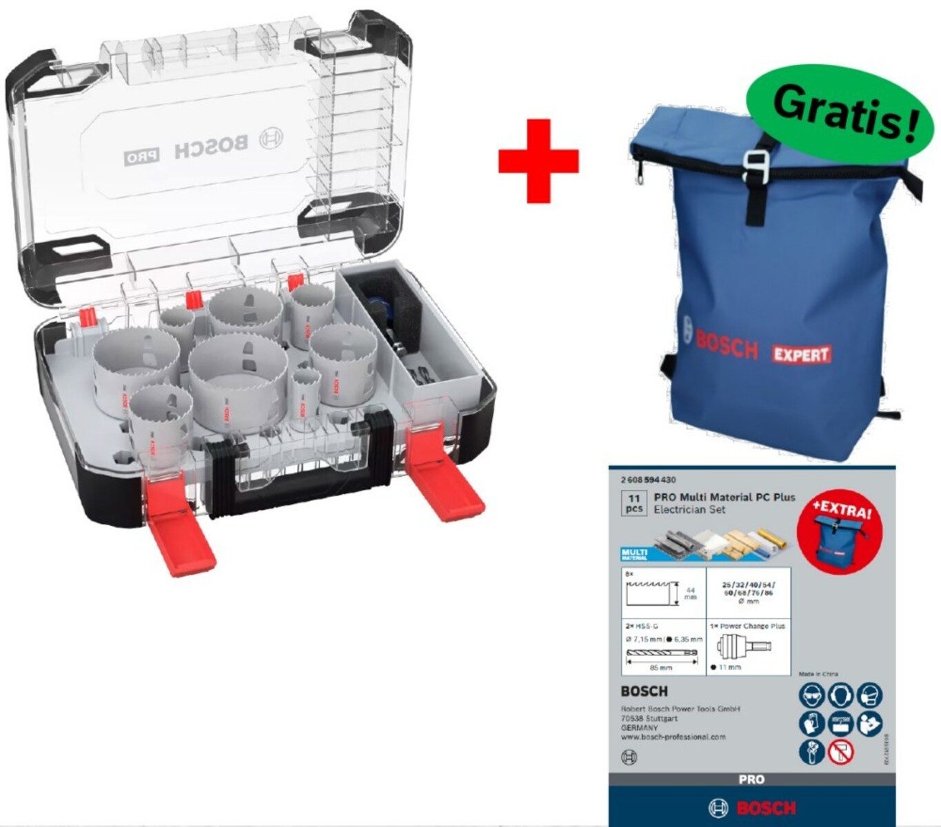 BOSCH Steinbohrer Bosch Power Tools Lochsägen Koffer 11 tlg 061599766L