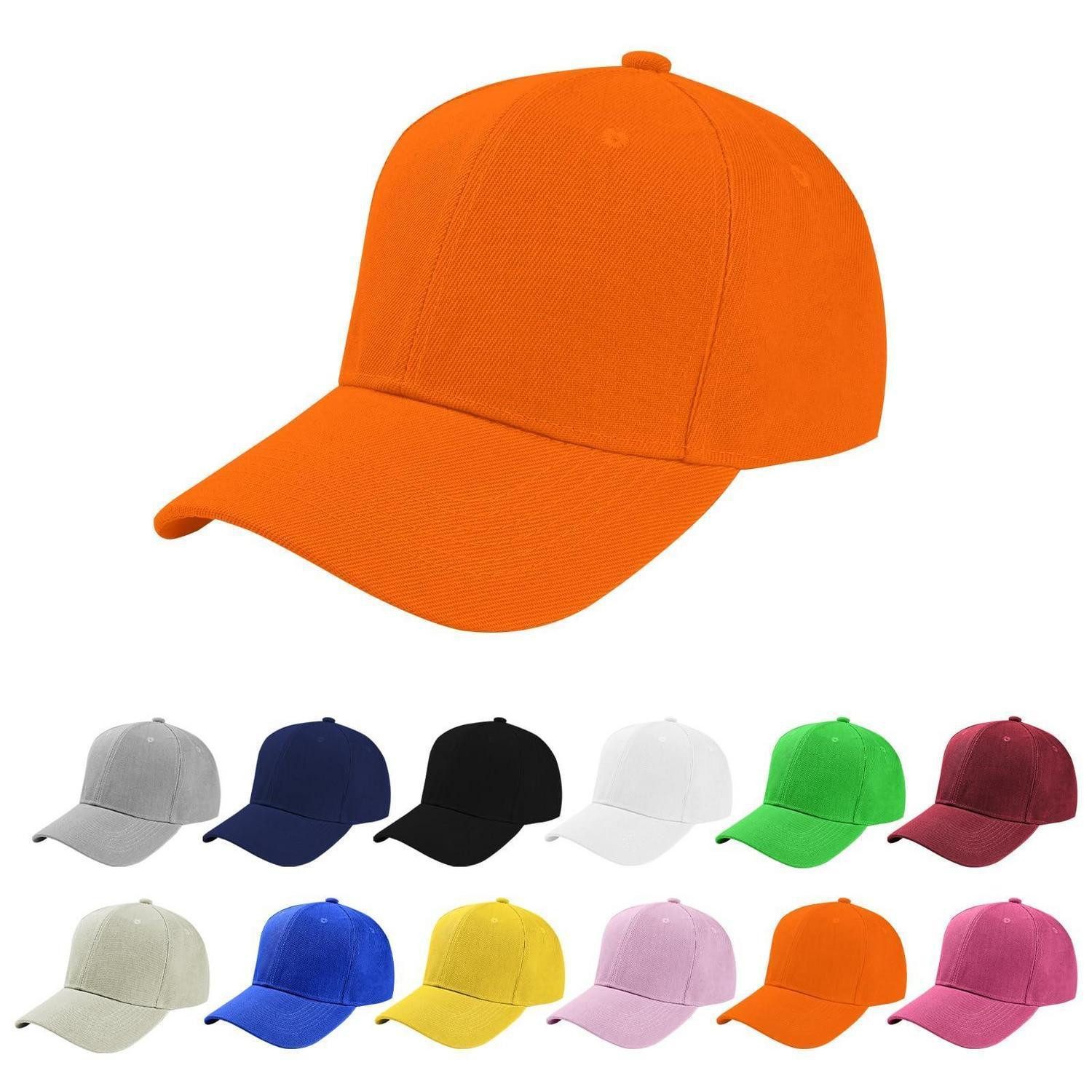 Baseball Cap Basecap Unisex Einstellbar Schirm Sonnenschutz Outdoor Orange