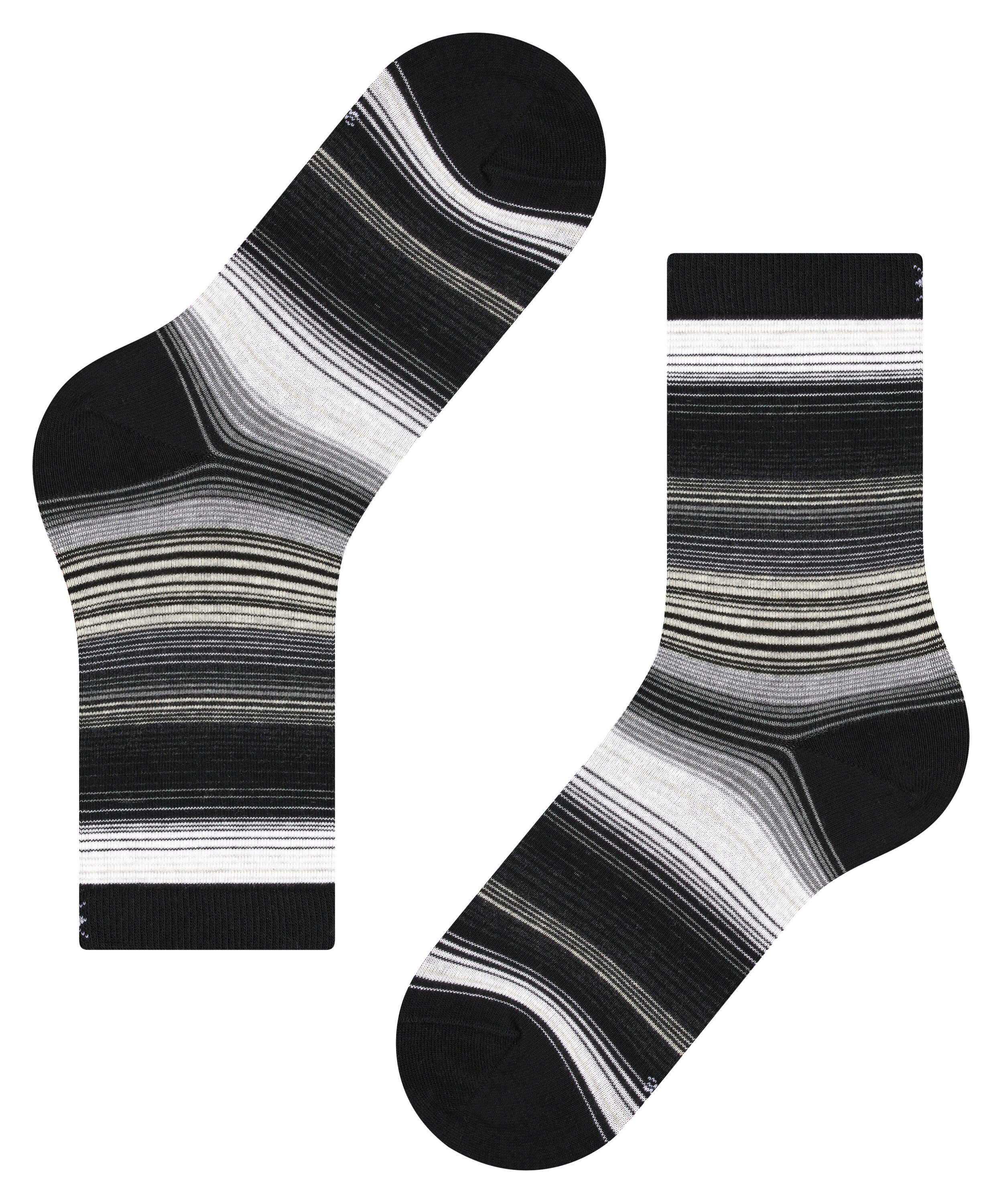 Burlington Socken Stripe black (1-Paar) (3000)