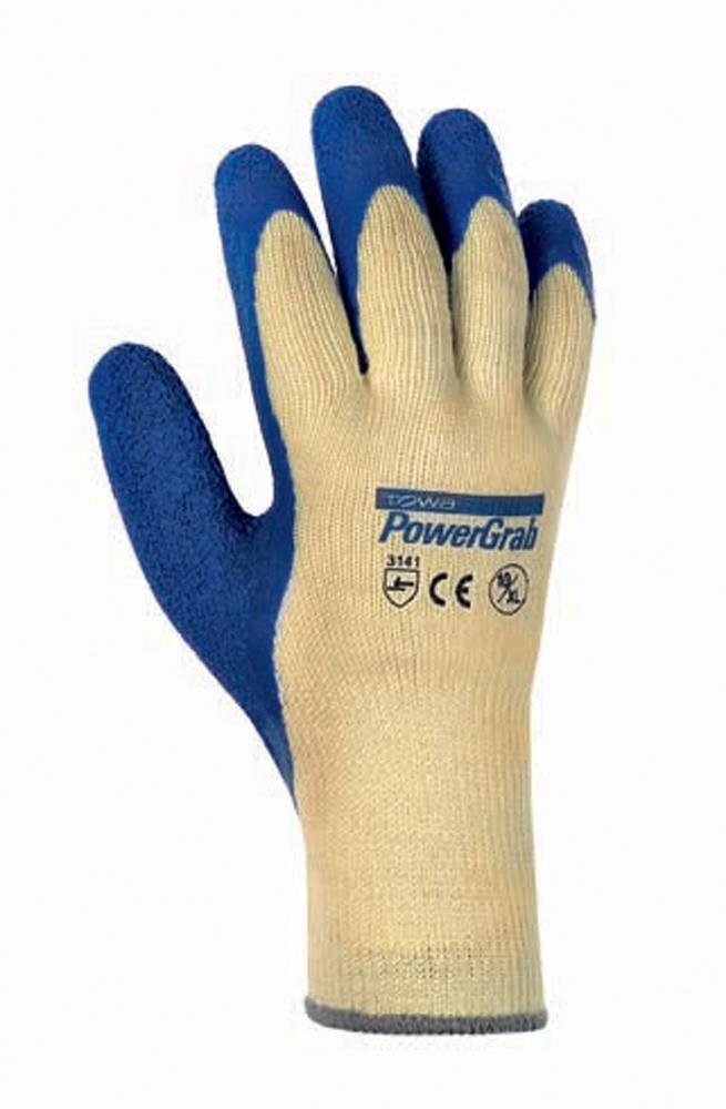 ALLEGRA Arbeitshandschuh-Set Polyester-Strickhandschuh mit Latexbeschichtung Gr.10 (blau)