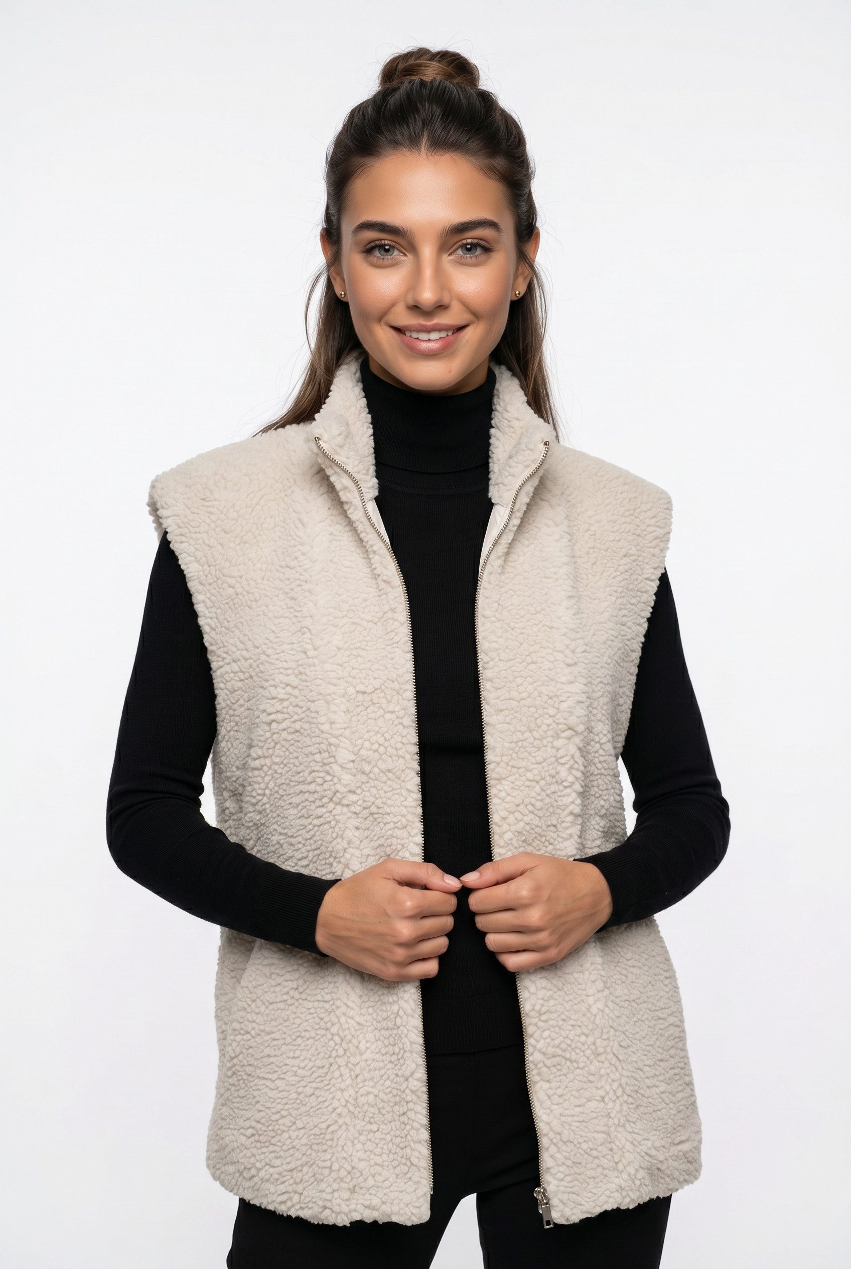 ONLY Plüschweste ONLNIKITA TEDDY WAISTCOAT OTW Kunstfaser