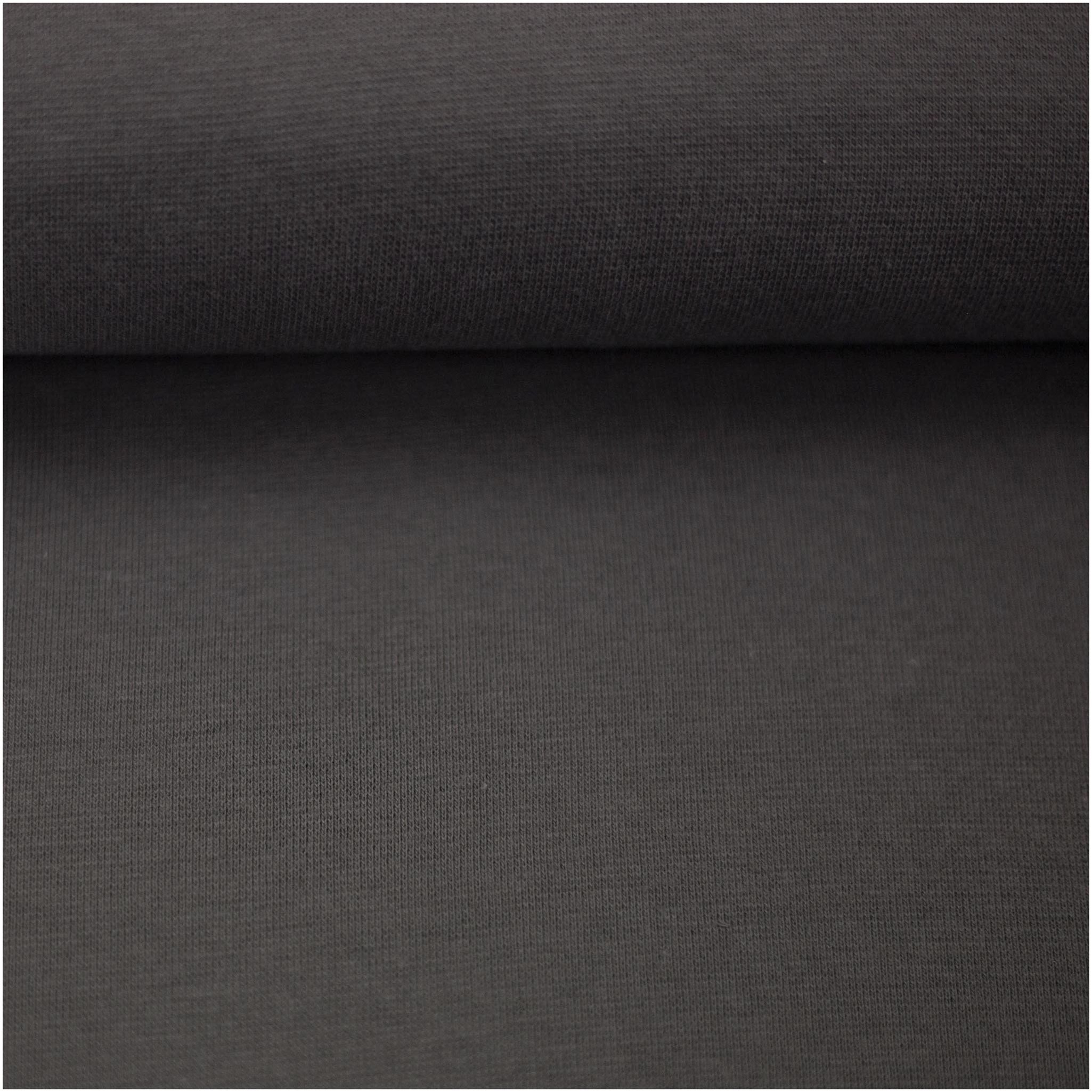 maDDma Stoff Bündchenstoff Schlauchware 50(100)cm extrabreit ab 25cm Jersey, grau