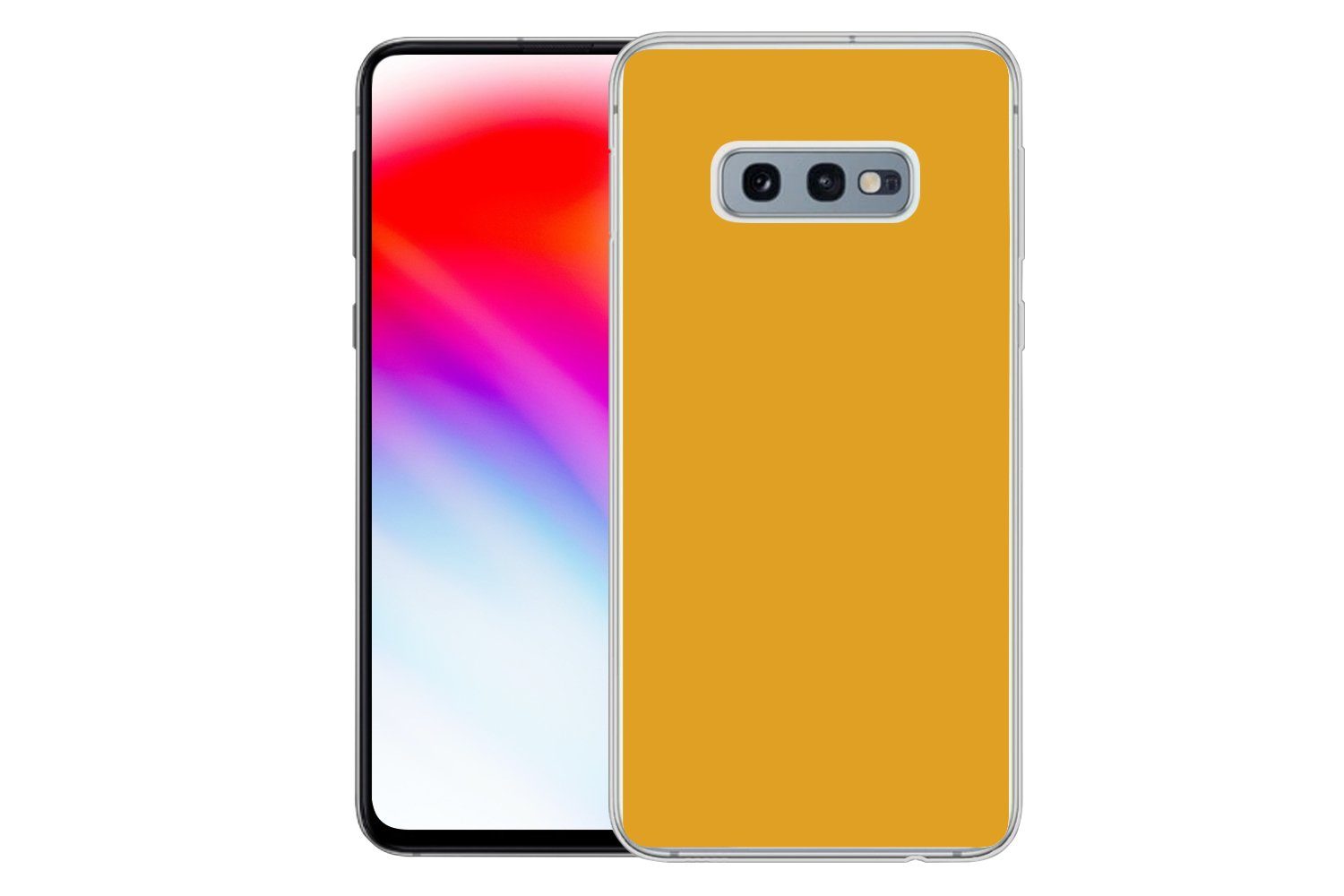 MuchoWow Handyhülle für Samsung Galaxy S10e Ockergelb - Herbst - Interieur, Phone Case, Silikon, Schutzhülle Dünn
