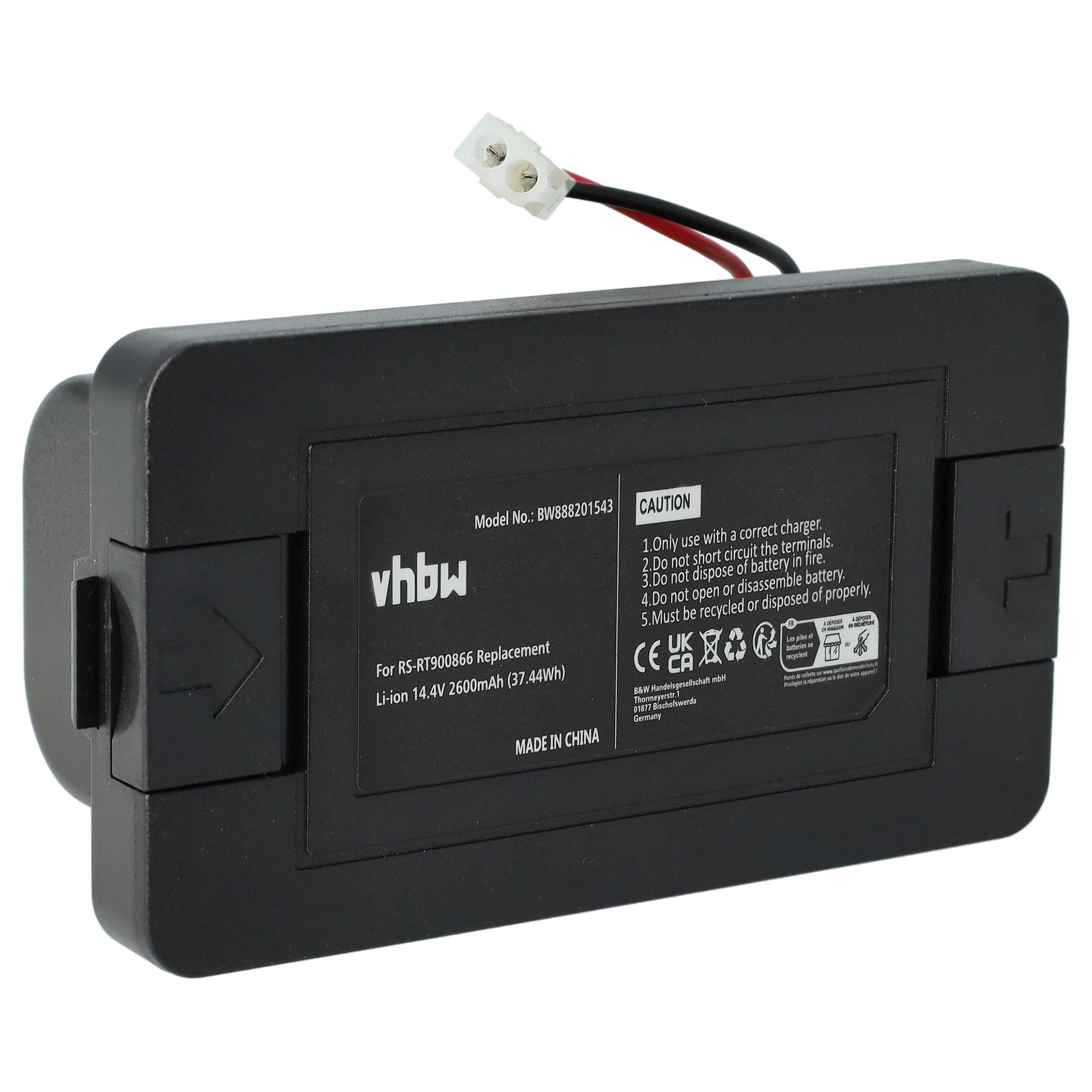 vhbw passend für Fakir Robert II RS710 Saugroboter Staubsauger-Akku Akku Li-Ion 2600 mAh (14,4 V, 1 St), Leistungsfähiger Austausch-Akku für Ihren Saugroboter
