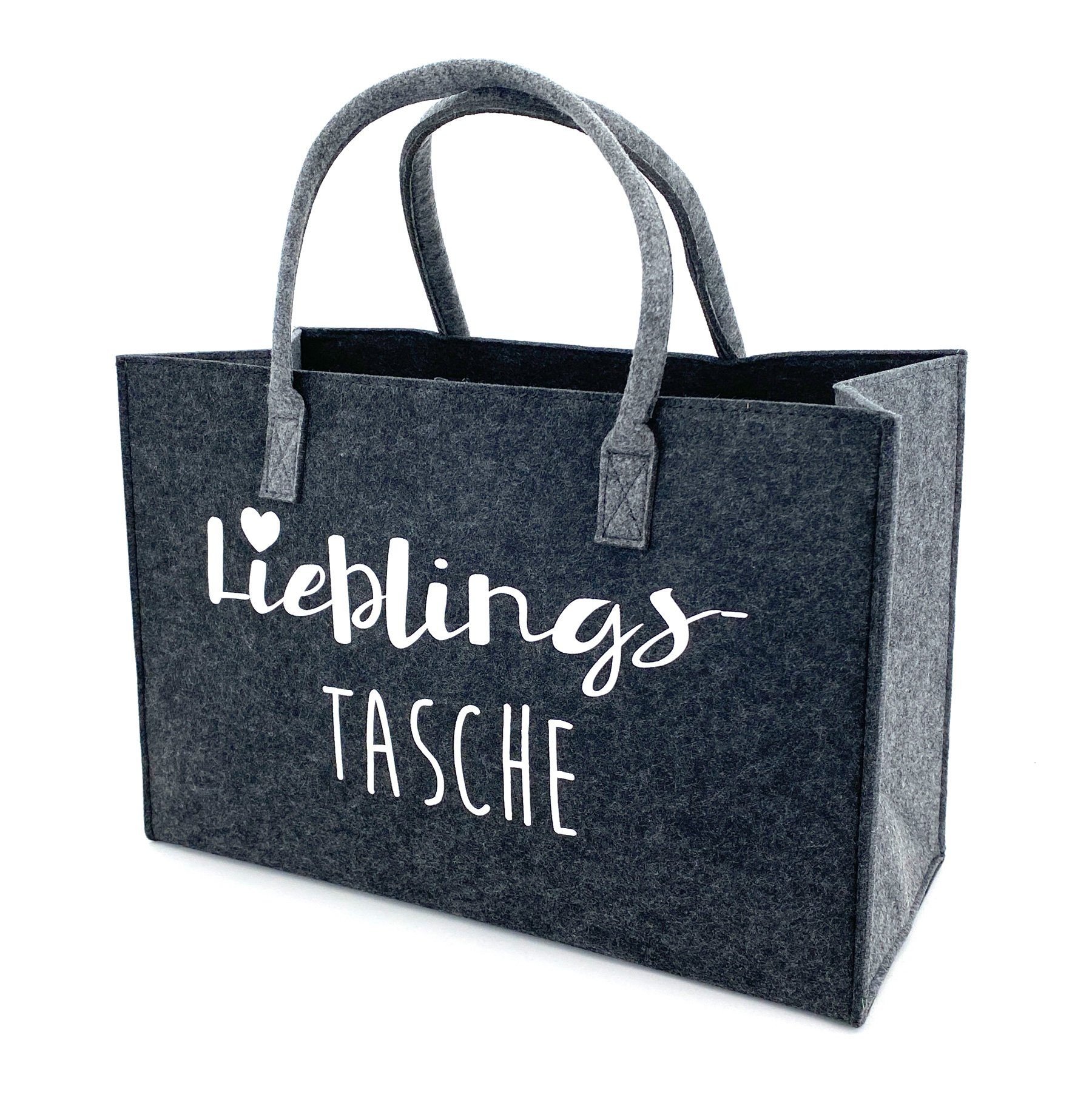 heimtexland Einkaufsshopper Universal Filztasche Einkaufstasche Filz Shopper, 24 l, Henkel Tragetasche - strapazierfähig langlebig nachhaltig