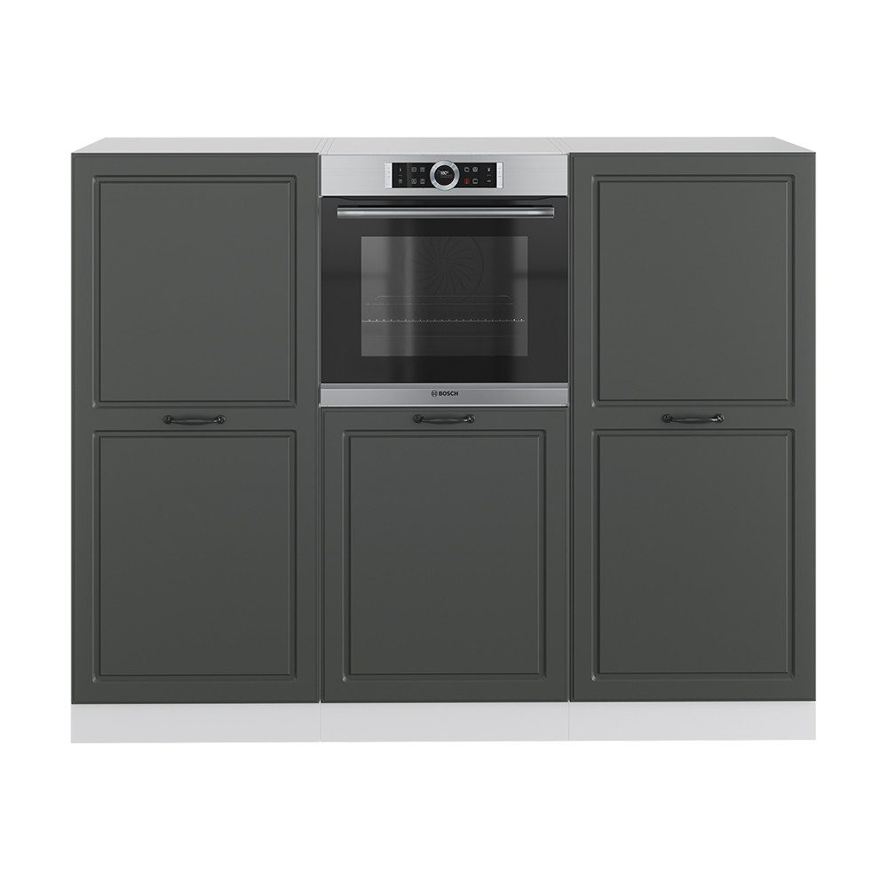 Vicco Küchenzeile R-Line, Anthrazit Landhaus/Weiß, 180 cm ohne Arbeitsplatte
