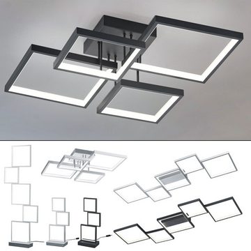 etc-shop Schreibtischlampe, LED Tisch Steh Lampen ALU gebürstet schwarz Wohn Zimmer Quadrat