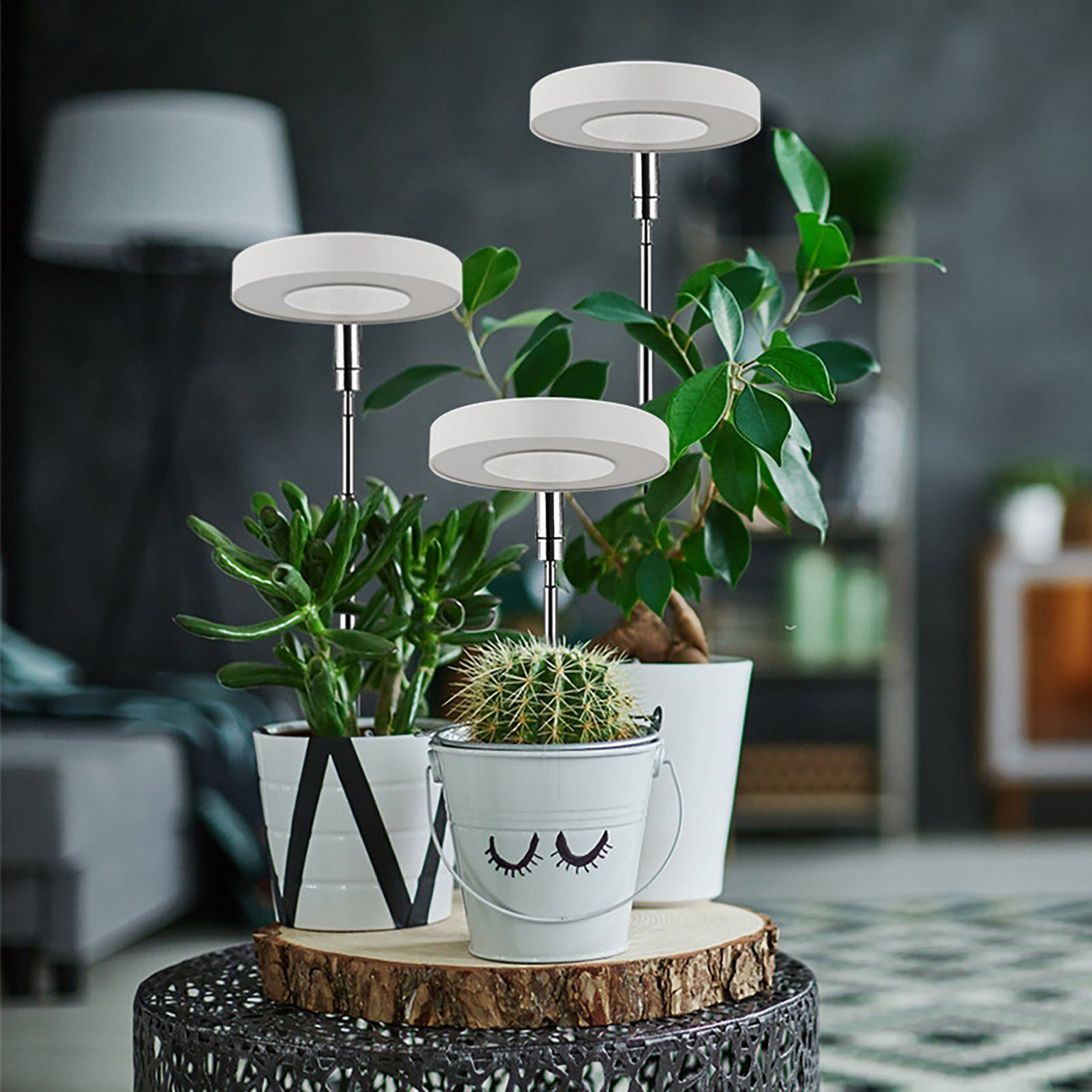 wechselbar LED Pflanzen, Pflanzenlampe Vollspektrum, Gontence Höhenverstellbar, Pflanzenlampe kleine für LED Pflanzenlampe