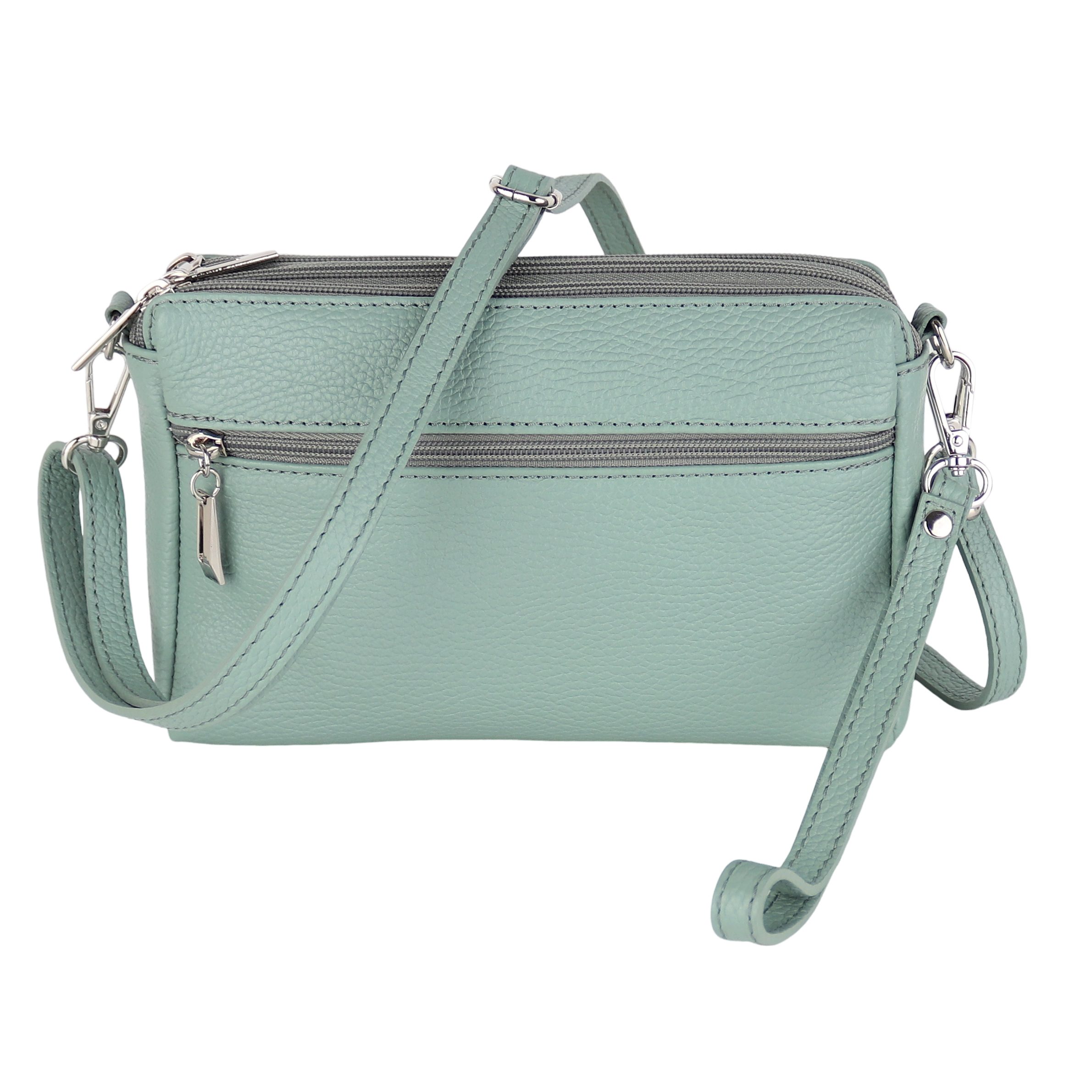 Umhängetasche Damen Crossbody Bag, aus Echtleder,Made in Italy