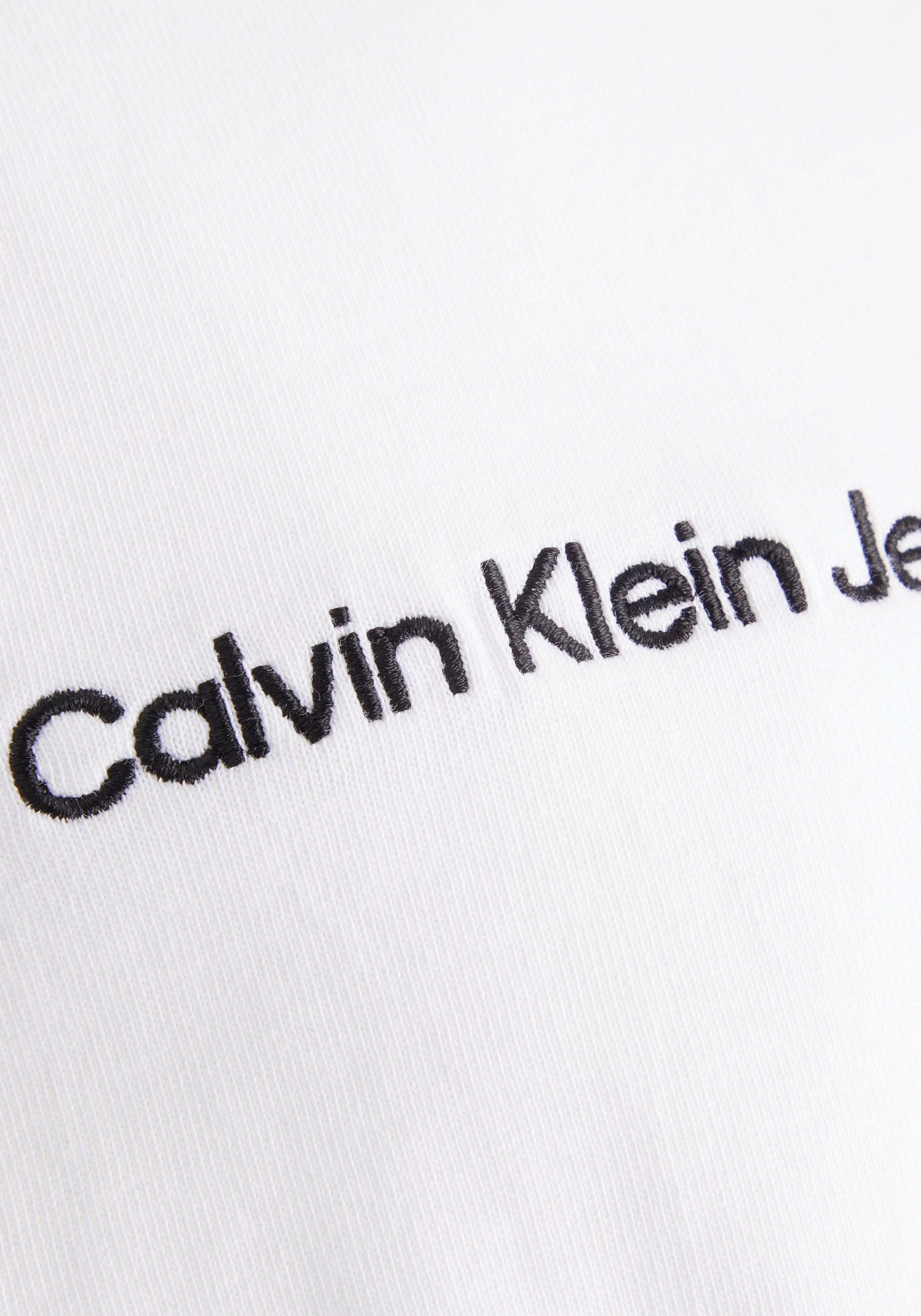 Klein Jeans Plus Calvin weiß mit T-Shirt Rundhalsausschnitt