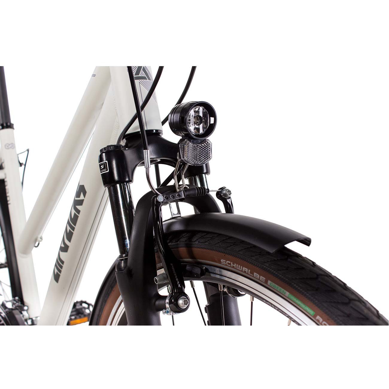 Airtracks Women's Trekking Bike, 28-inch Trekking Bike TR.2820L, 24-speed SHIMANO ACERA RD-T3000, Derailleur Gears, Matte White - Frame sizes 48 cm & 52 cm » Model 2026