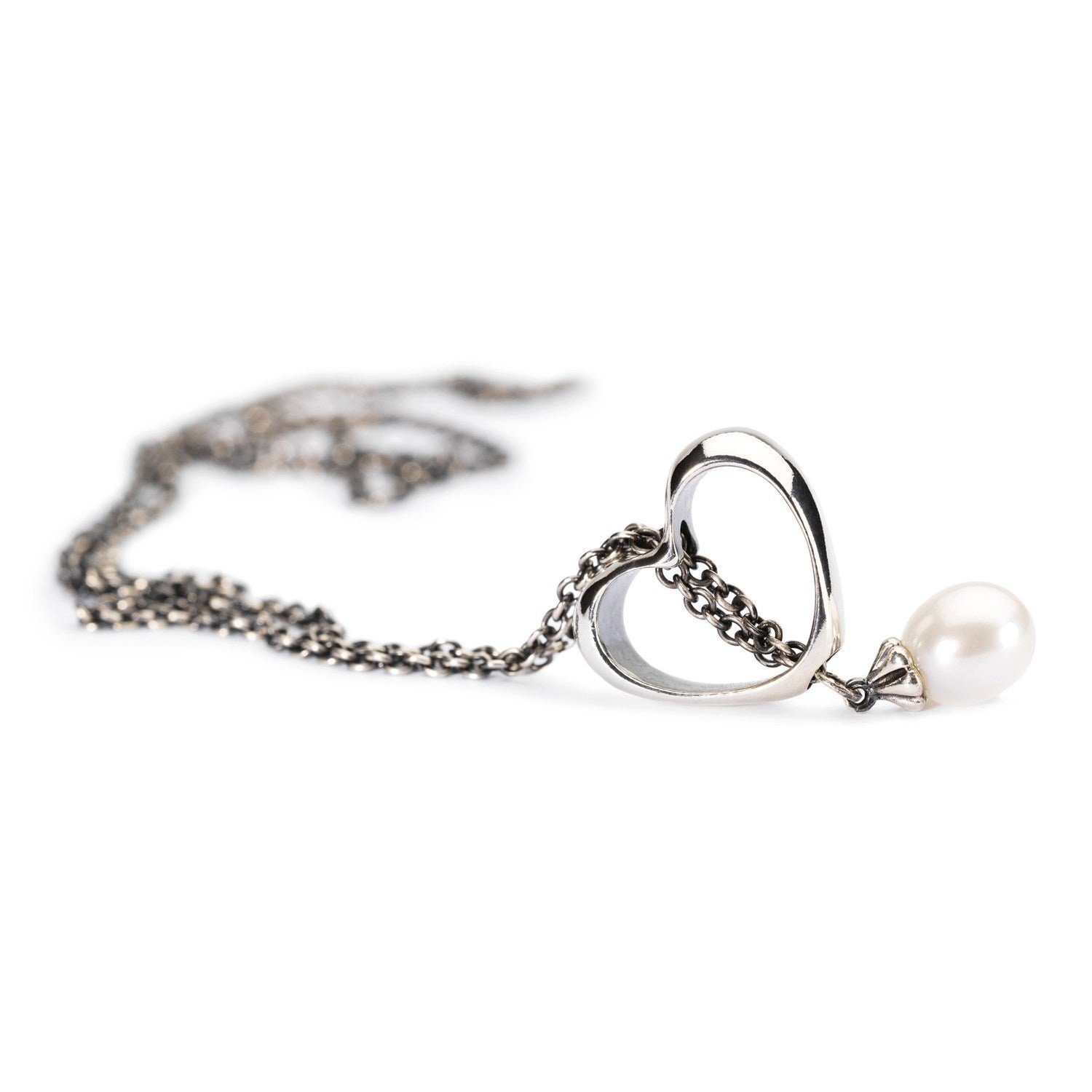 Trollbeads Kette mit Anhänger Fantasy mit Halskette TAGFA-00020 weißer Perle