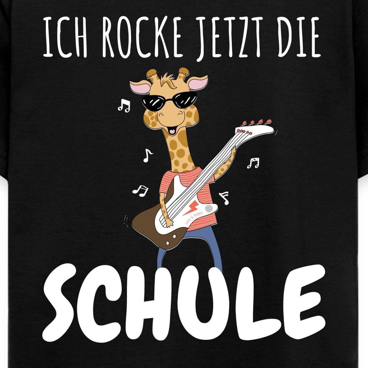 Spreadshirt T-Shirt Ich Rocke Jetzt Die Schule Giraffe Einschulung Kinder T-Shirt (1-tlg)