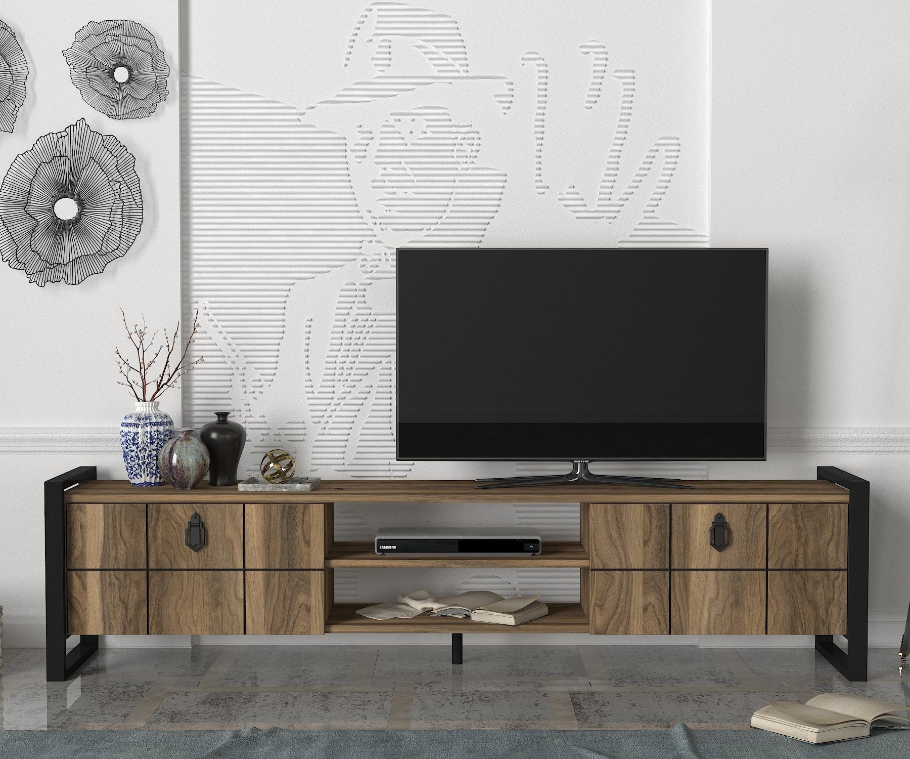 Skye Decor TV-Schrank Schränke, 45x184,5x34 cm, 100% Melaminbeschichtete Partikelplatte