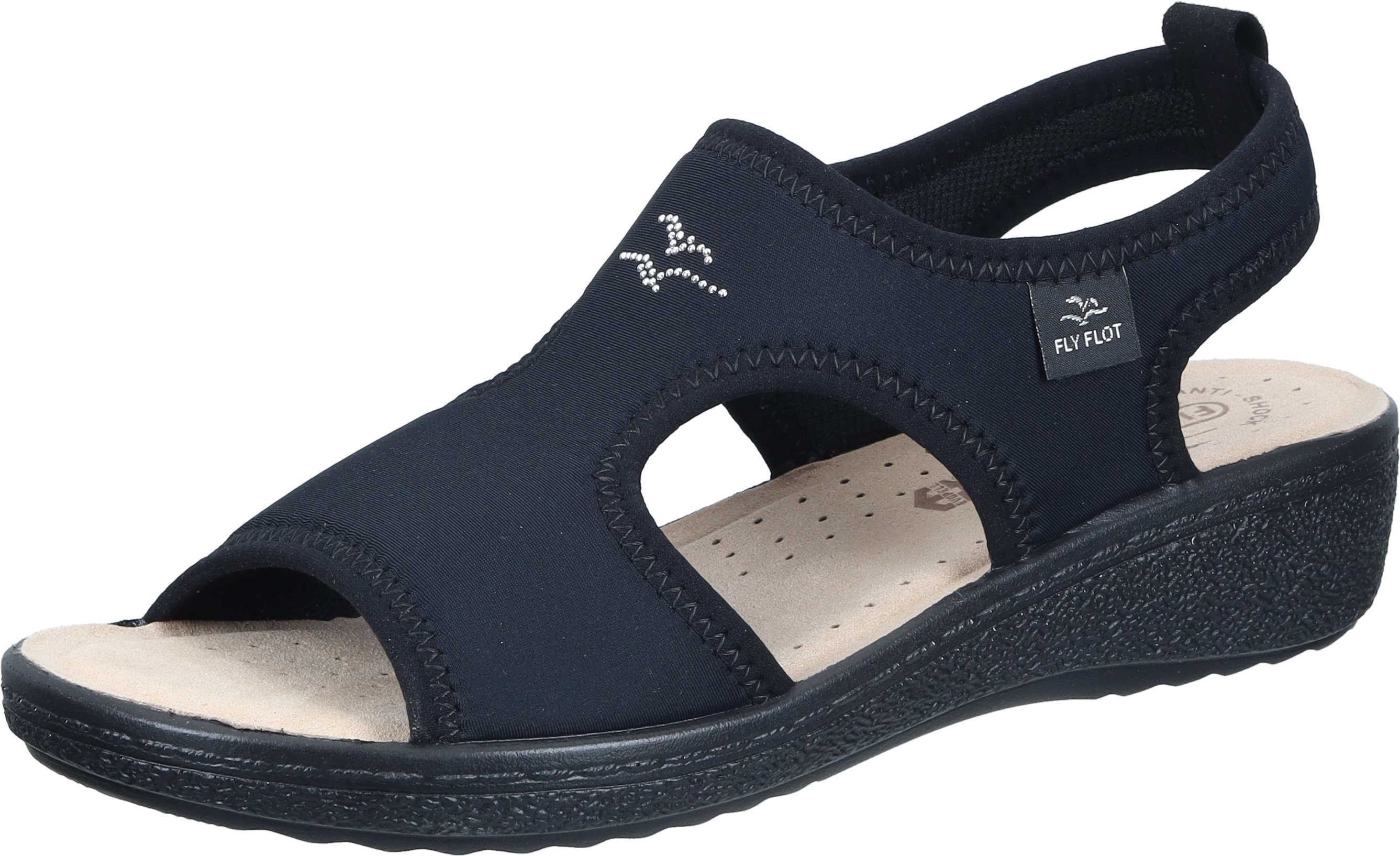 Fly Flot Sandaletten Sandale aus Stretch Material