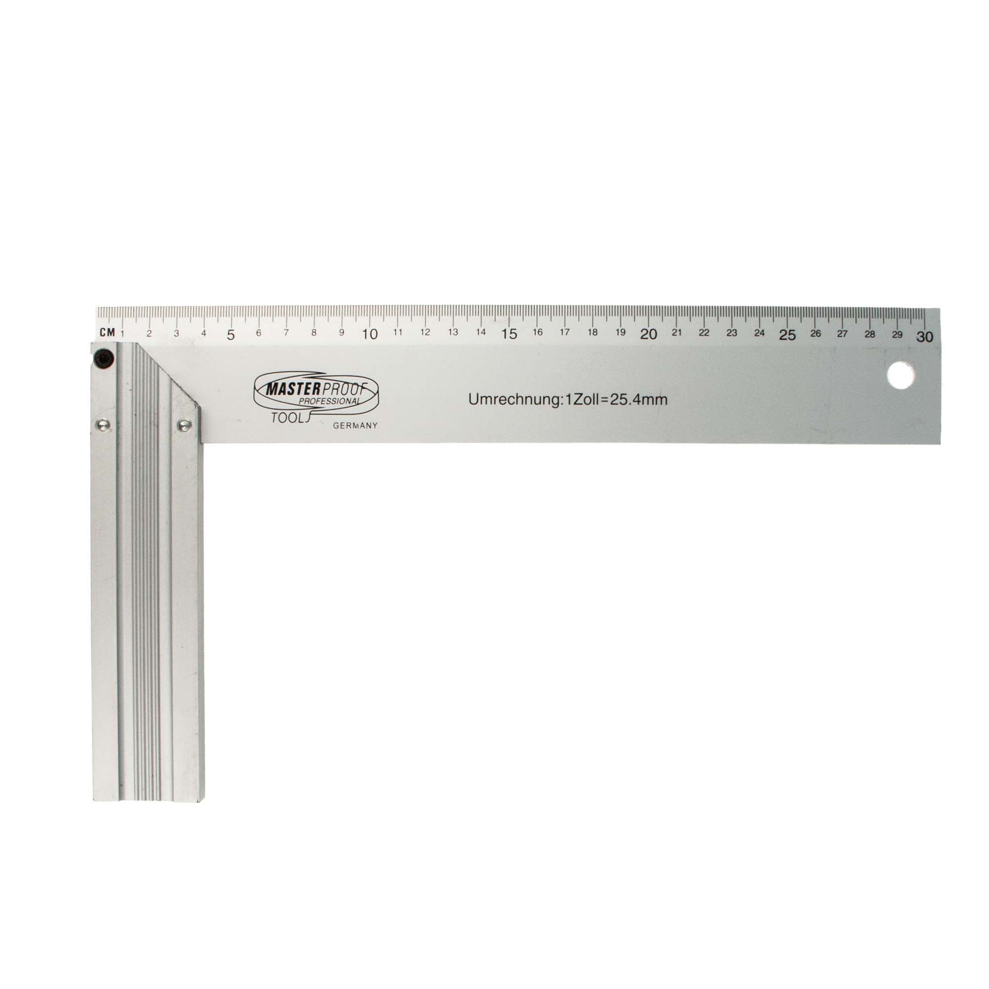 EUROTOOLS Anschlagwinkel Anschlagwinkel Schreinerwinkel90° - 300 mm, Aluminium