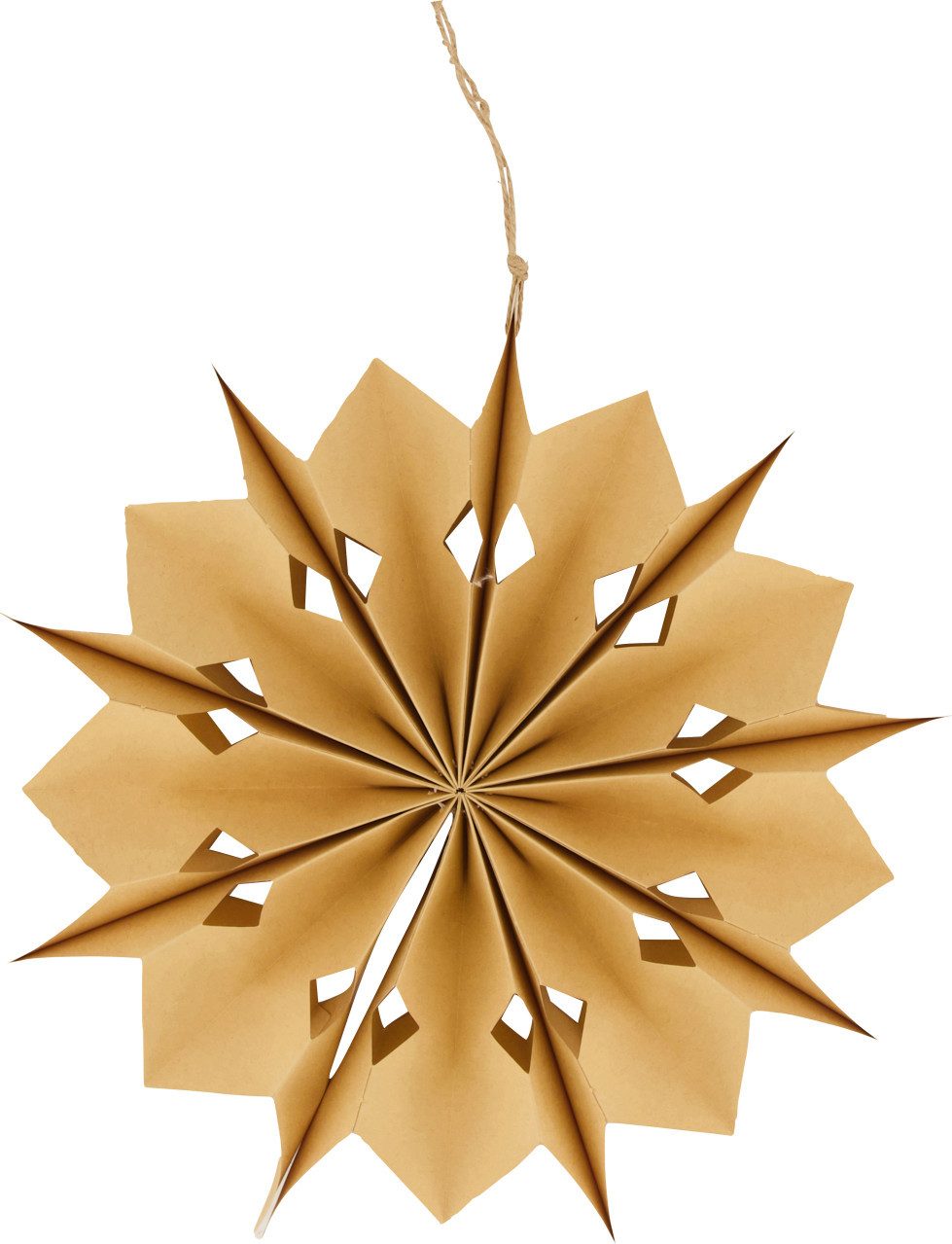 DIJK Weihnachtsfigur Dijk Aufhänger Schneeflocke natur Ø 29,5 x 6,5 cm