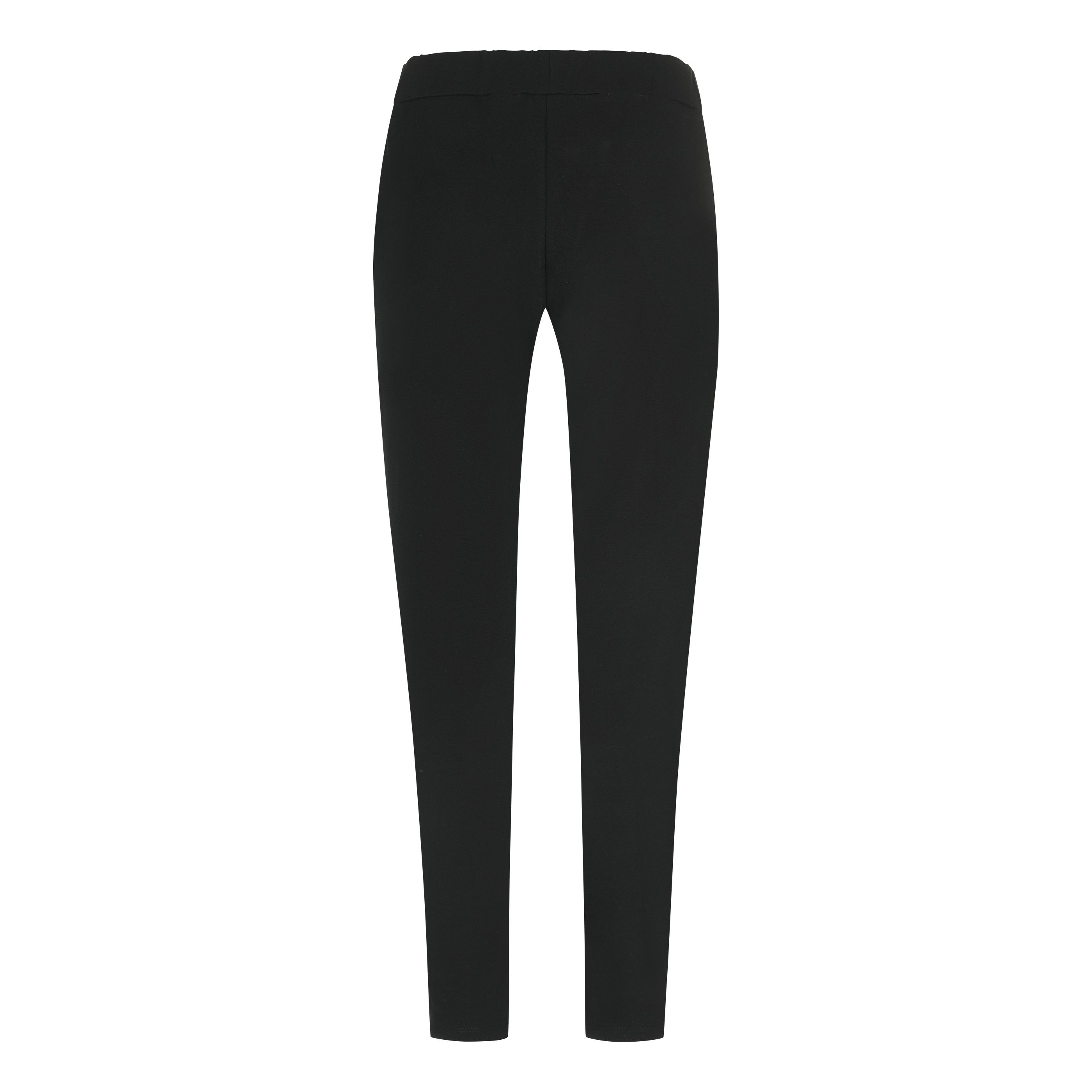 Evoni Stoffhose Damen schwarz, elegante Schlupfhose mit elastischem Bund, schmal
