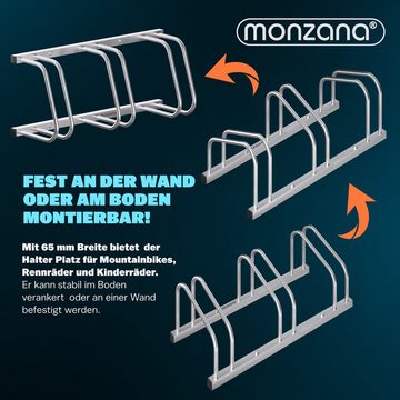 monzana Fahrradständer, für 3 Fahrräder 65 mm Reifenbreite Mehrfachständer Aufstellständer