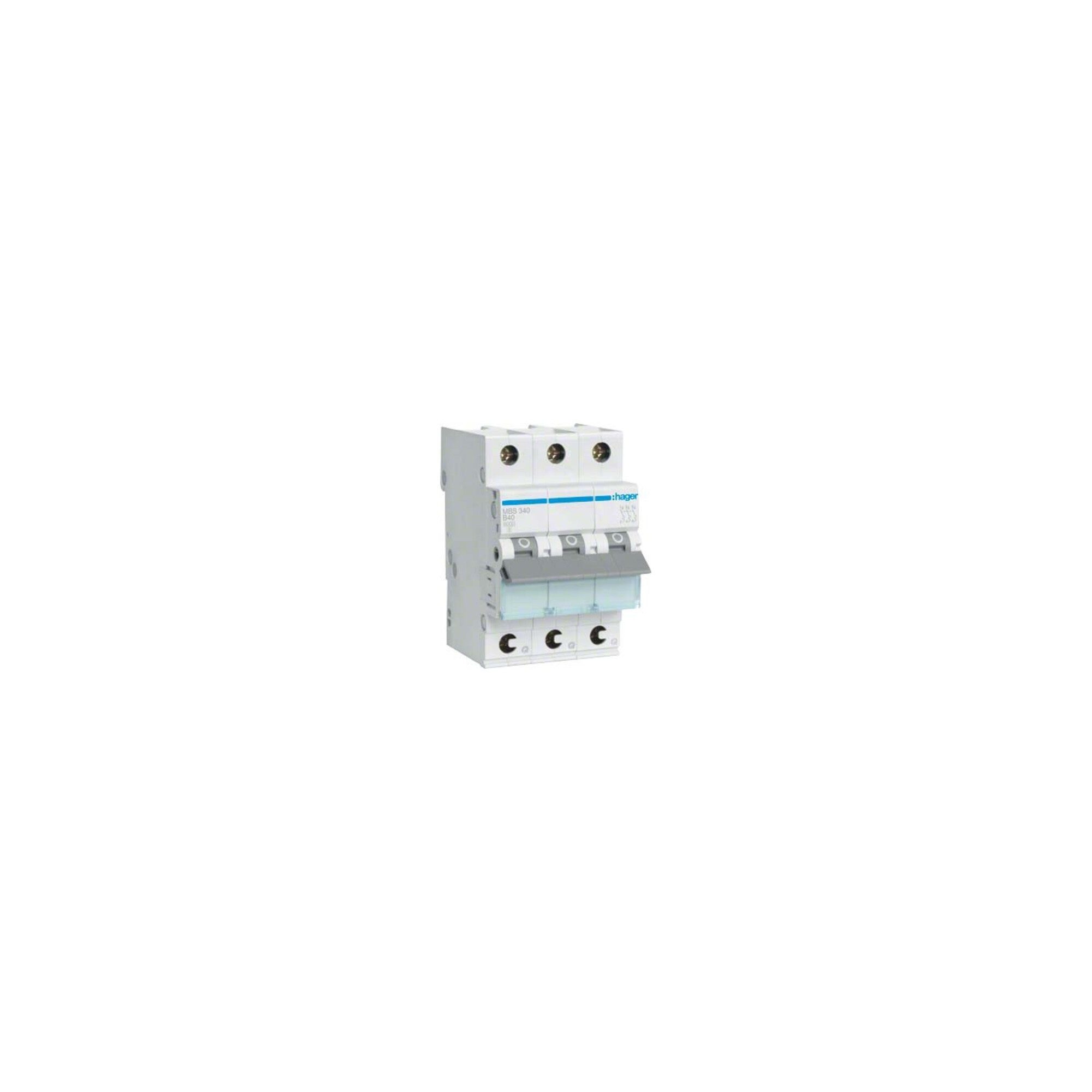 Hager Sicherungsmutter Hager Leitungsschutzschalter 3p. B-40A,6kA,3M QC MBS340