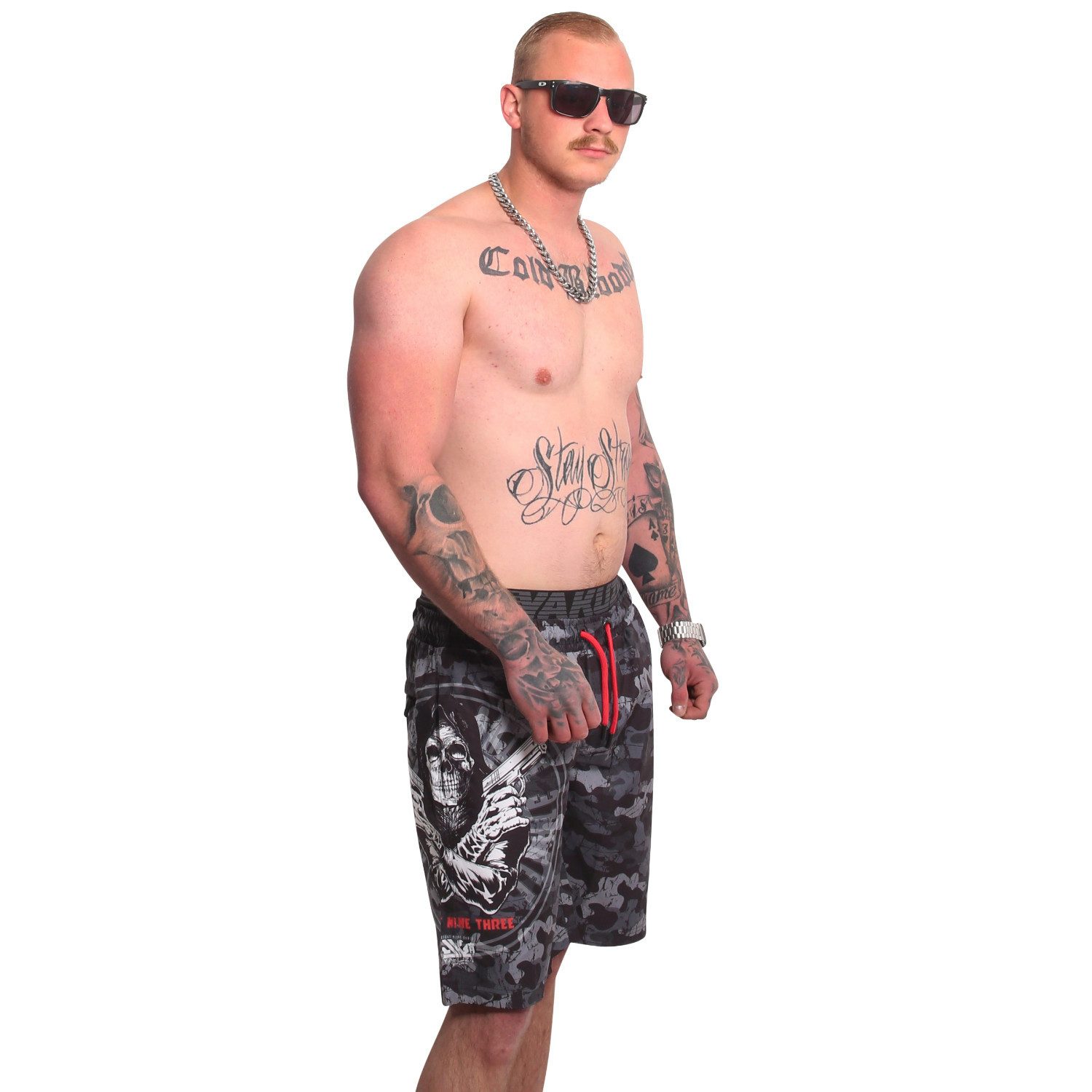 YAKUZA Boardshorts Trouble mit Doppelbund
