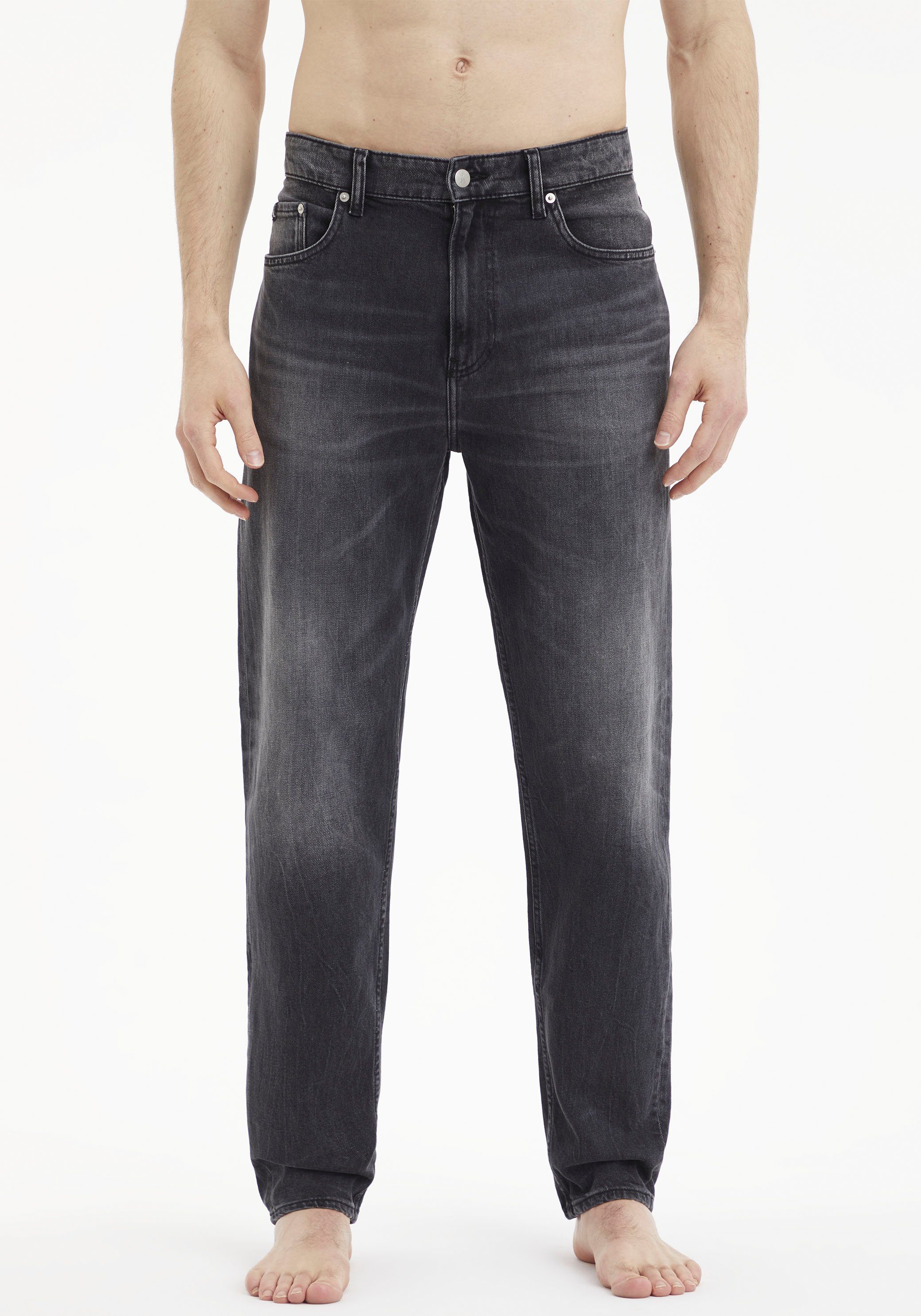 Tapered-fit-Jeans black Calvin Jeans wash Klein TAPER REGULAR