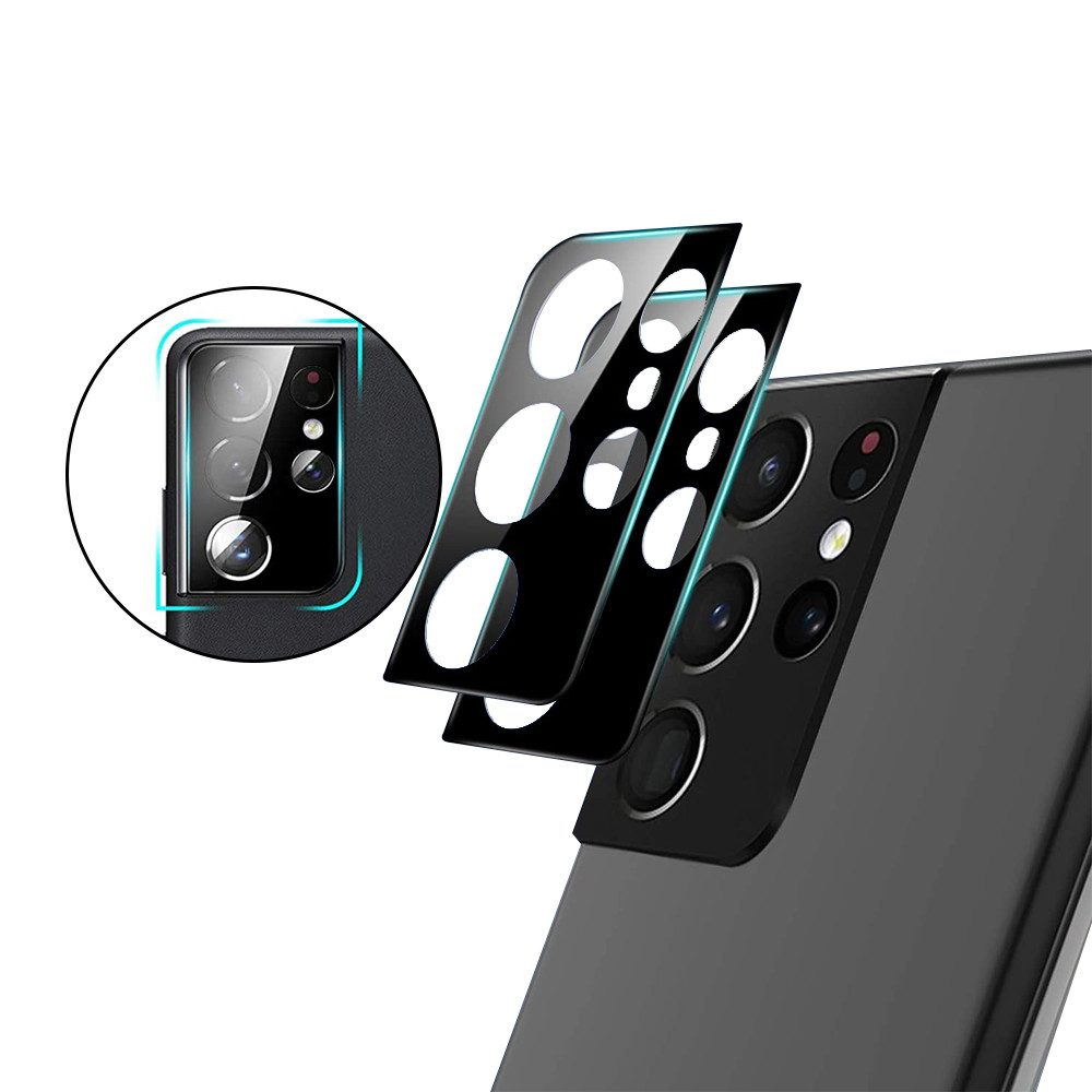 Lubgitsr Schutzfolie 2Pcs Kameraschutz Schutzfolie Kompatibel mit Samsung Galaxy S21 Ultra, (2-St)