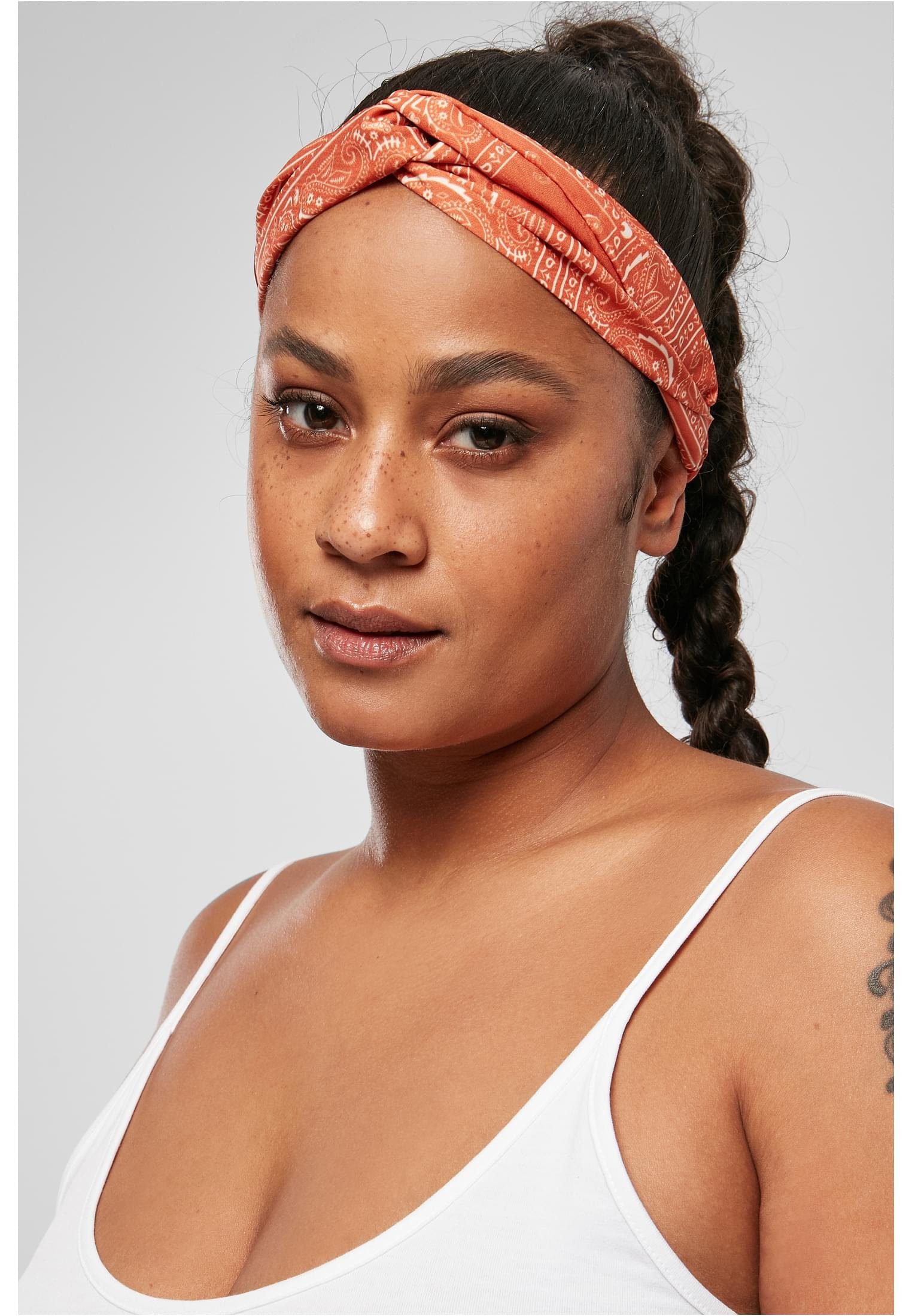 URBAN CLASSICS Schmuckset Unisex Bandana Print Headband 2-Pack (1-tlg)