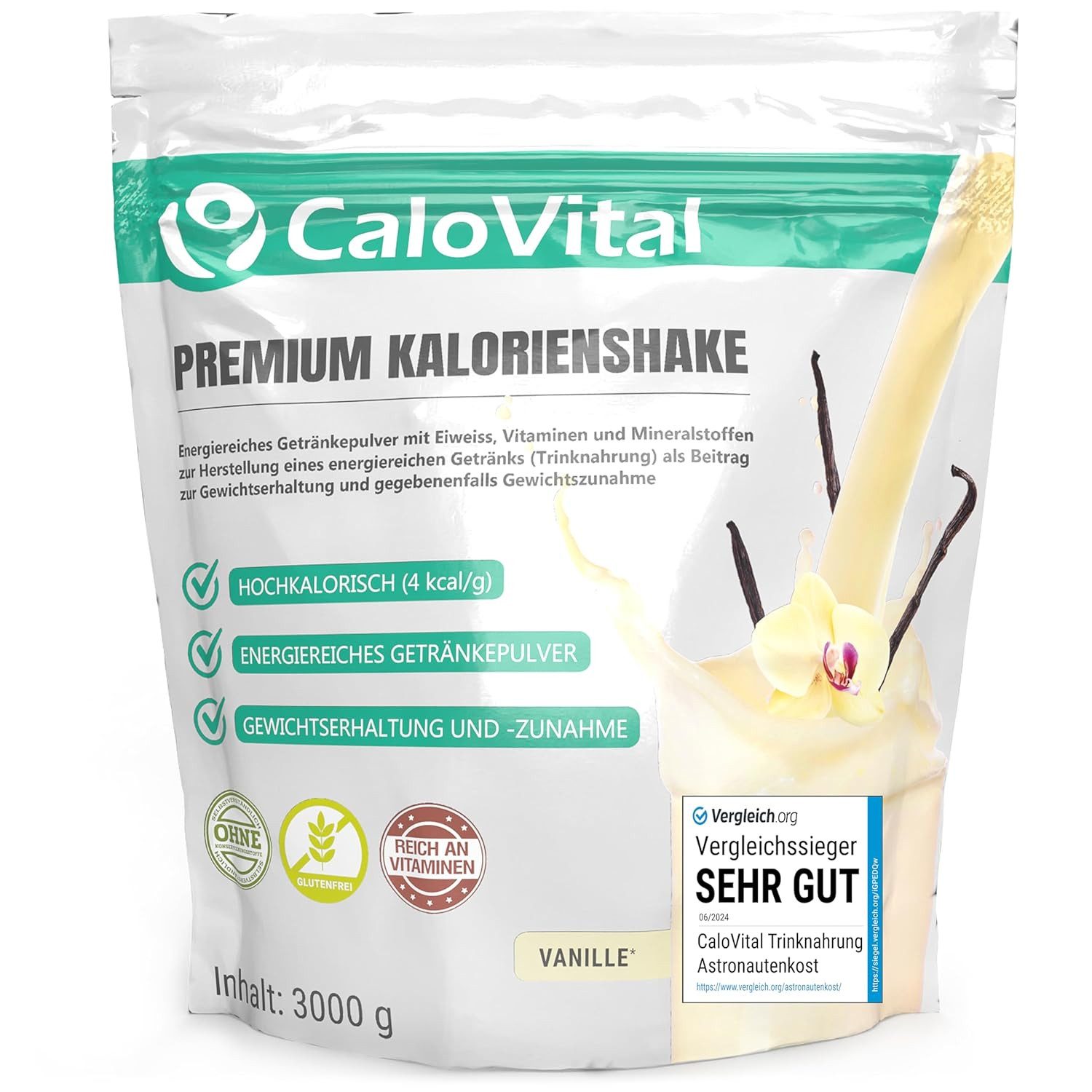 CaloVital Zunehmen Trinknahrung hochkalorisch Gewichtszunahme CaloVital 3 kg Pulver, 1,00 St.