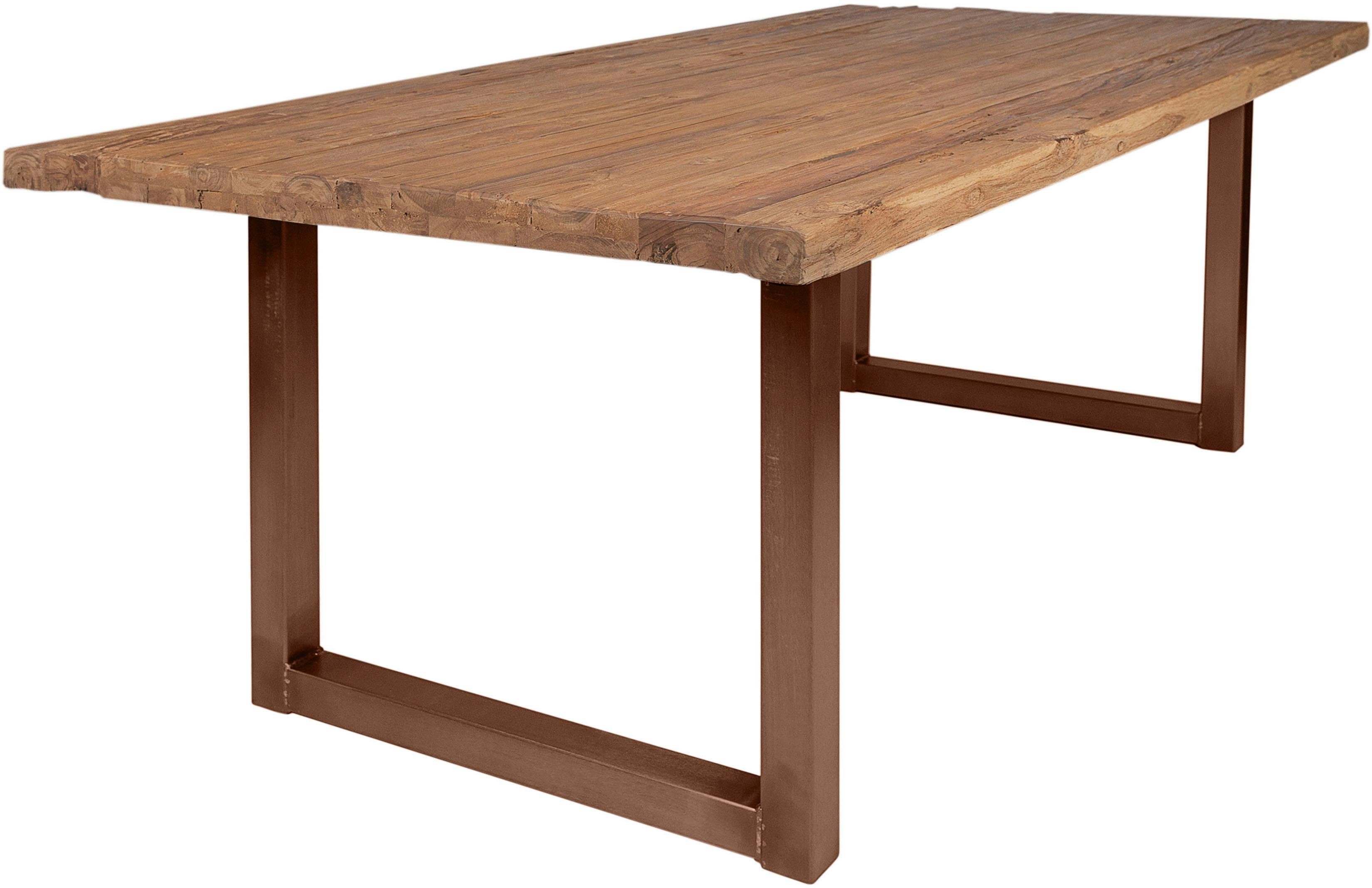 SIT Esstisch Tops&Tables, mit rustikaler Tischplatte aus recyceltem Altholz Teak