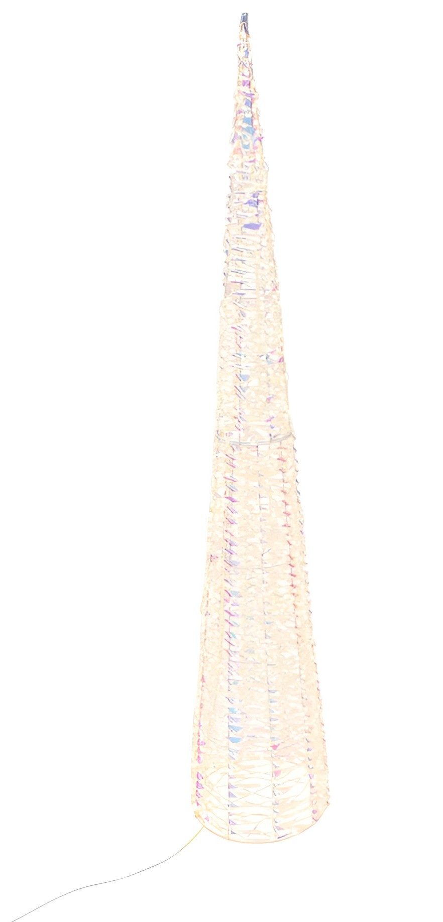 Dekoleidenschaft LED-Dekofigur Kegel "Rainbow" 1,50 m hoch, 1440 warmweiße Lichter, Weihnachtsbaum, Outdoor Beleuchtung Lichterbaum Lichterpyramide Gartendeko für Draußen