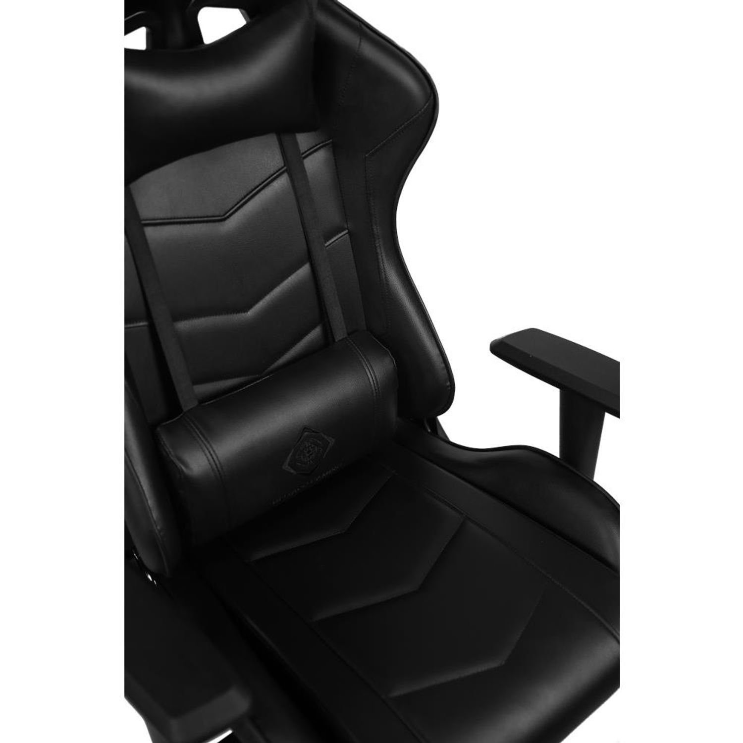 Herstellergarantie (kein Gamer inkl. schw., Rückenlehne, hohe Kissen Stuhl Stuhl Jahre groß, Gaming-Stuhl Gaming DELTACO schwarz 110kg 5 Set), extra Jumbo