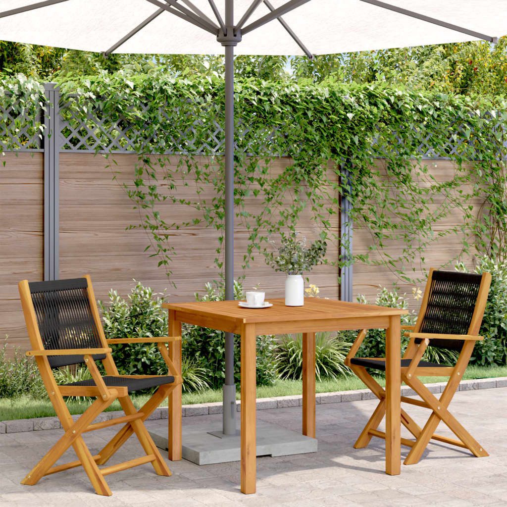 vidaXL Gartenstuhl Gartenstühle 2 Stk. Schwarz günstig online kaufen