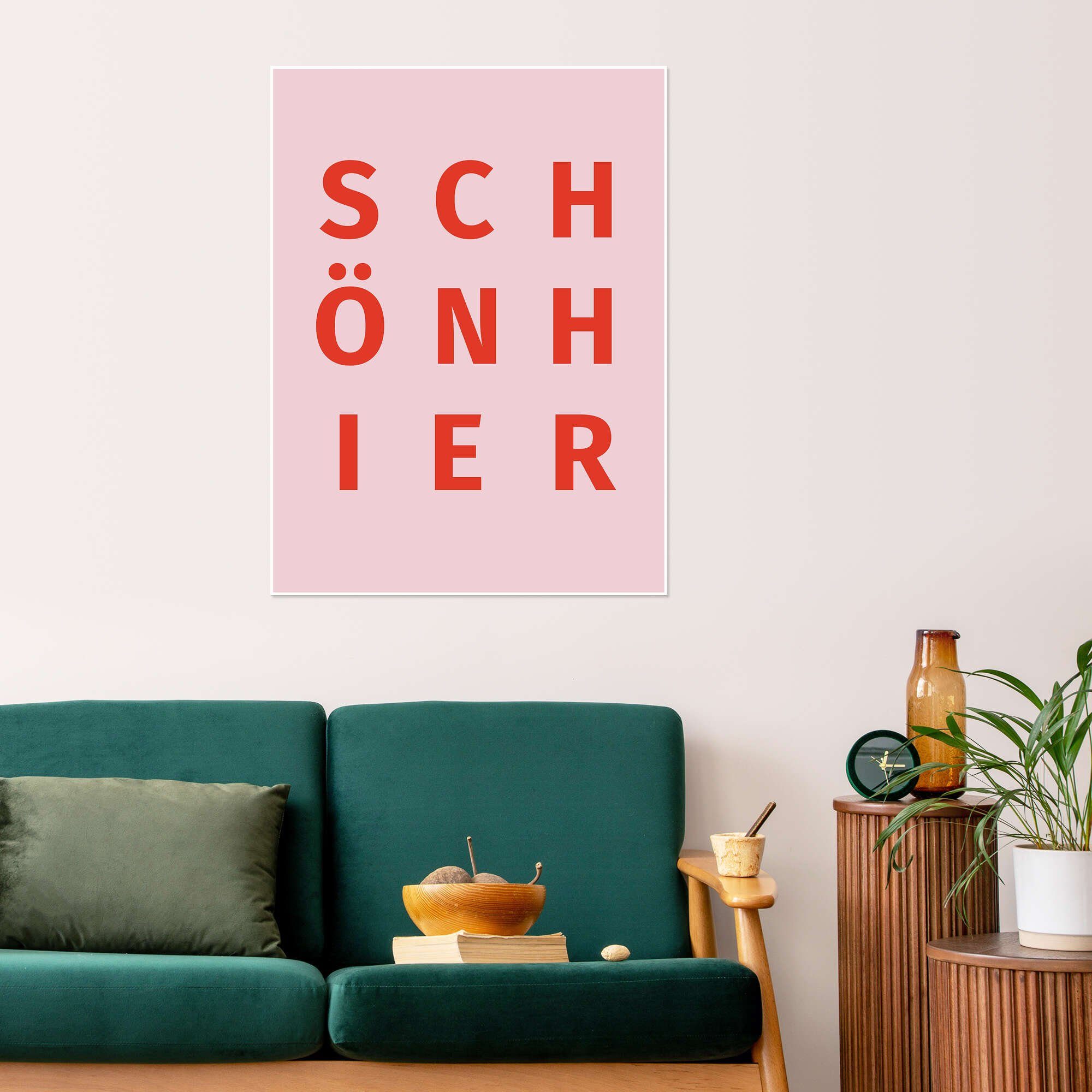 Posterlounge Wandbild Schön Hier II, Funny Quotes and Inspiration, erhältlich als Poster, Leinwandbild, Wandsticker oder Acrylglasbild – Bild 4 von 5