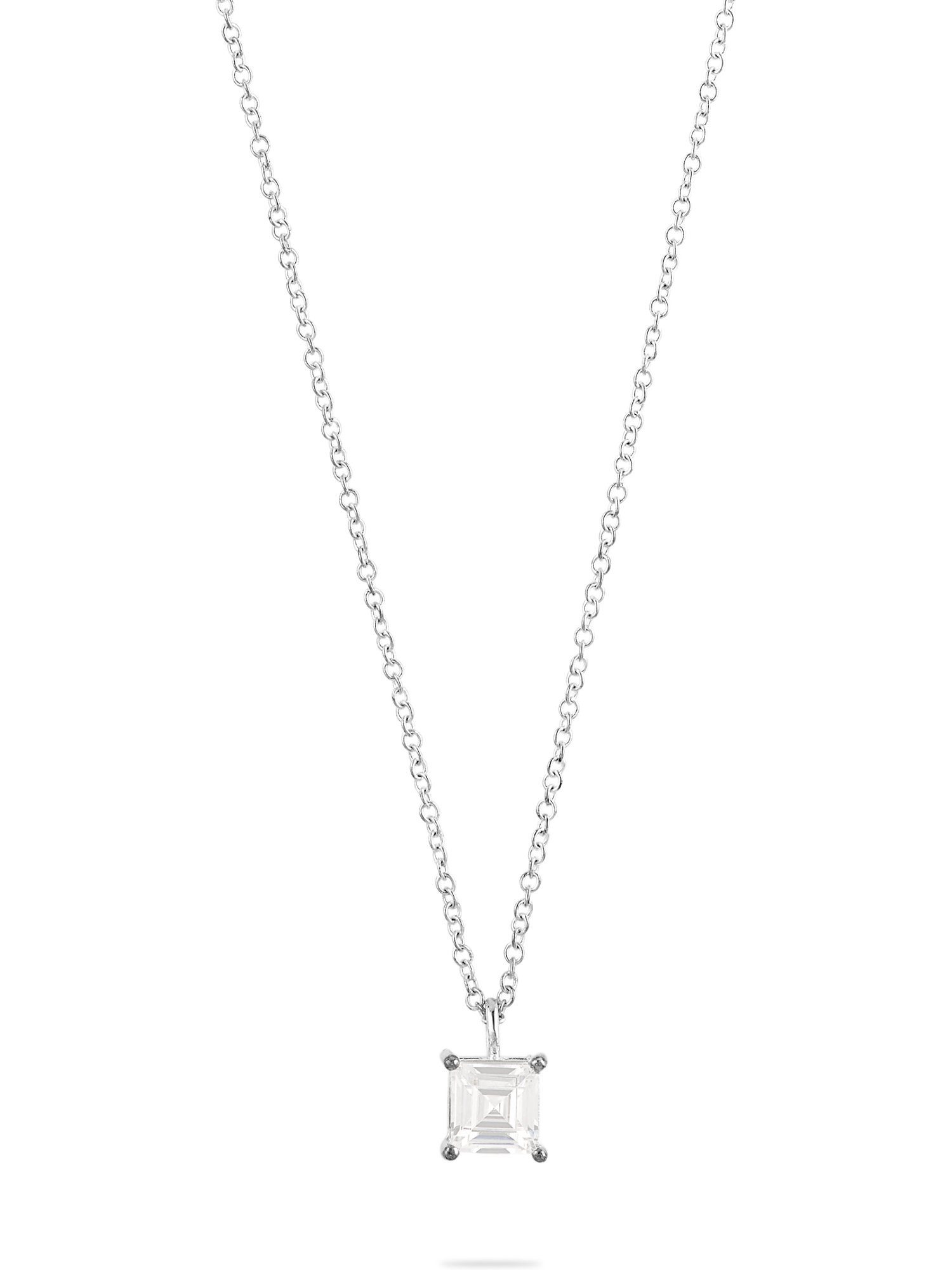 FAVS Silberkette FAVS Damen-Kette 925er Silber 1 Zirkon