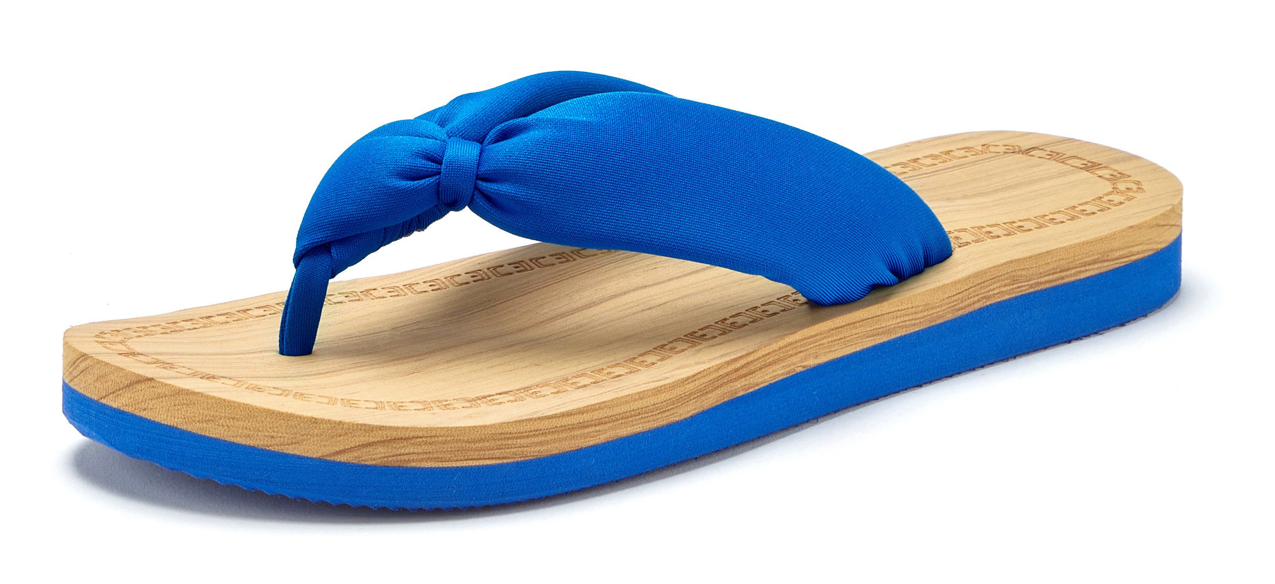 Elbsand Badezehentrenner Sandale, Pantolette, blau ultraleicht Badeschuh VEGAN