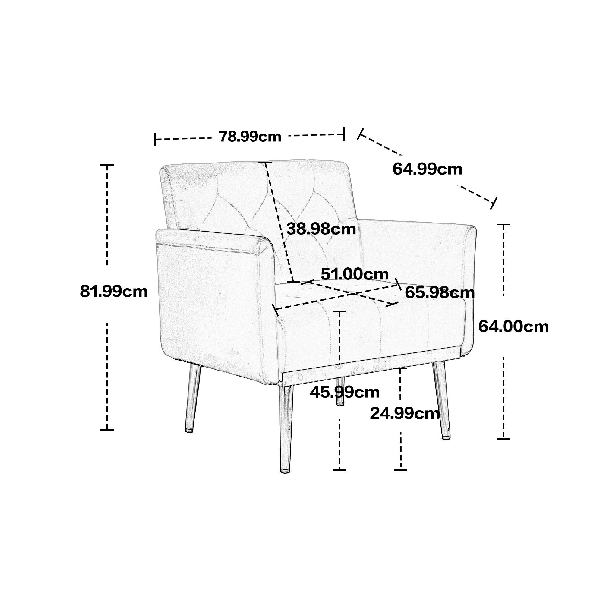 32,28H Loungesofa Sofa Zoll Sessel x Einzelsofa Freizeit 31,10B 25,29T Stuhl x Gotagee