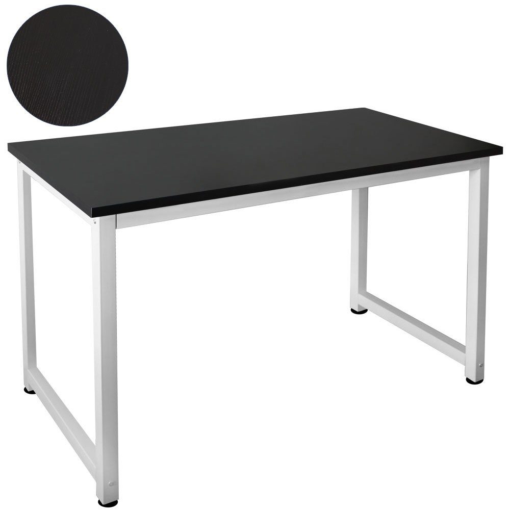 Kingpower Schreibtisch Tisch Computertisch Schreibtisch Bürotisch 120 x 60 cm Auswahl Kingpower Weiß / Schwarz | Schreibtische