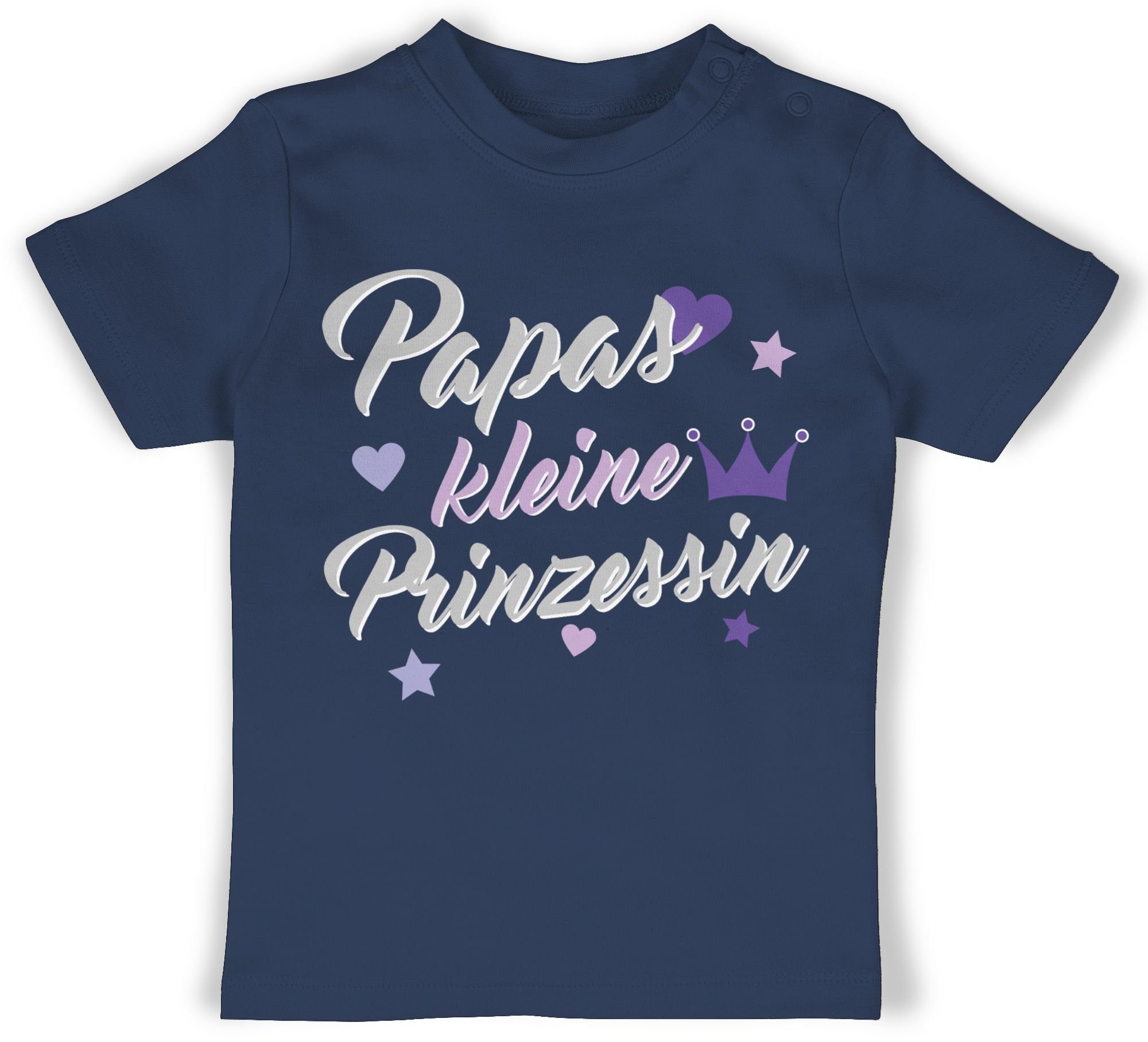 Shirtracer T-Shirt Papas kleine Prinzessin Geschenk Vatertag Baby 1 Navy Blau
