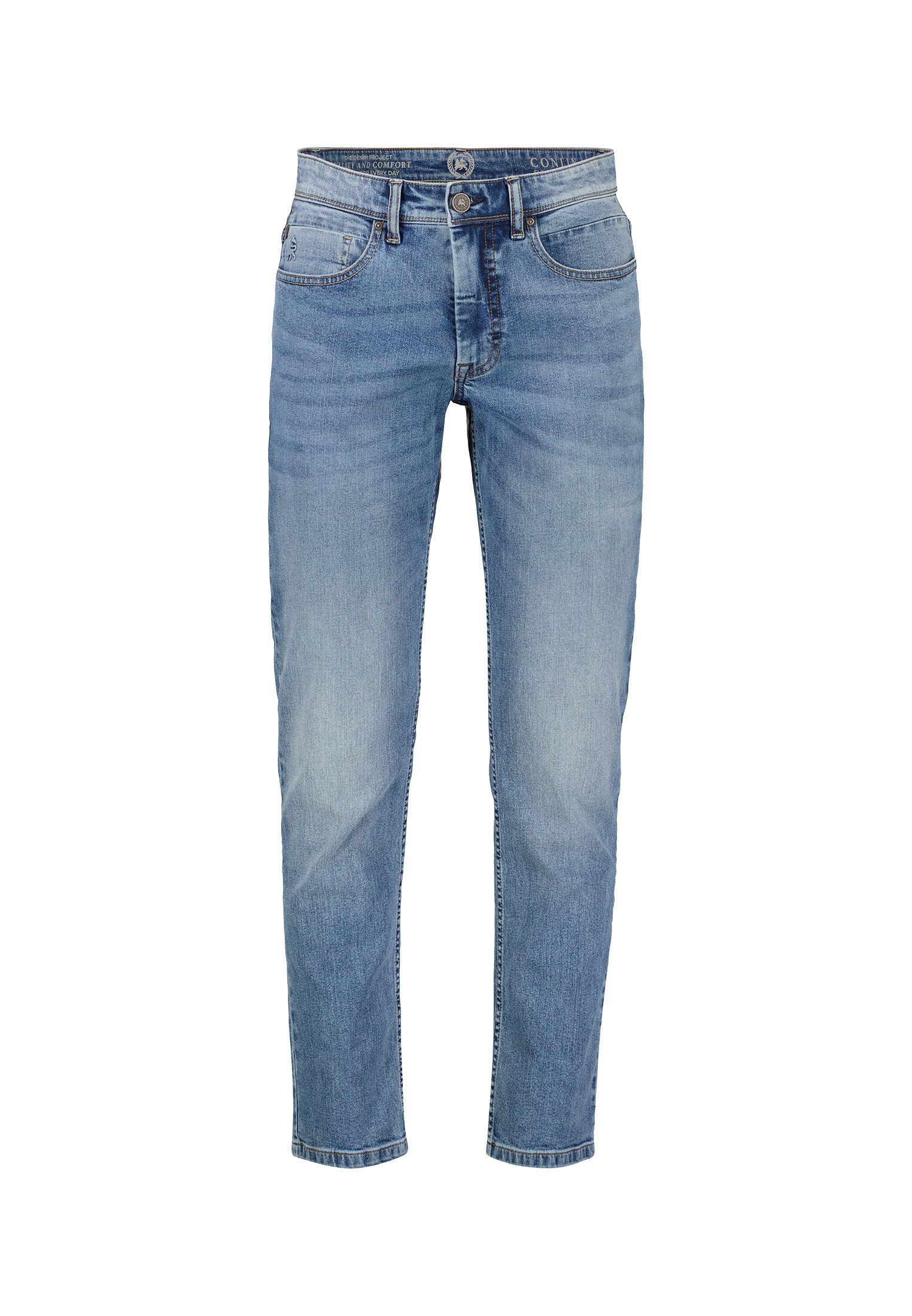 LERROS Slim-fit-Jeans CONLIN 5-Pocket Stretch-Denim, SLIM FIT Herren Jeans, blau, bequem, Used-Look, 99% Baumwolle, 1% Elasthan