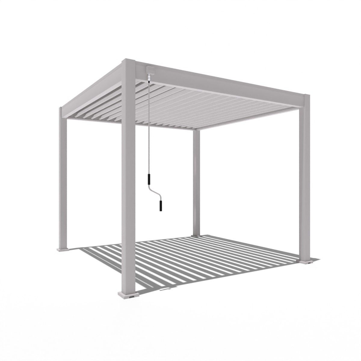 Weide Pergola Classic Pavillon Terrassenüberdachung Aluminium 3 x 3 M Ivory Sand, BxTxH: 300x300x255 cm, (Hochwertigstes Aluminium & verzinkte Stahl-Lamellen, K – Bild 2 von 5