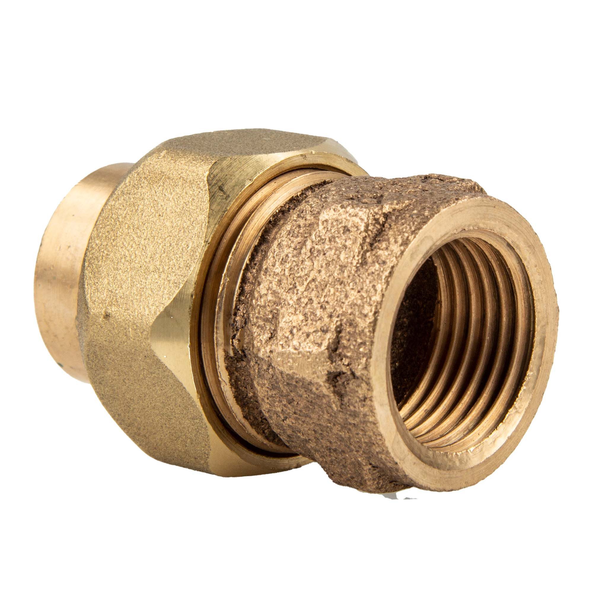 Conex Bänninger Lötfitting Rotguss-Verschraubung flachdichtend mit IG - Typ 4330G, 15 mm x 1/2 Zoll