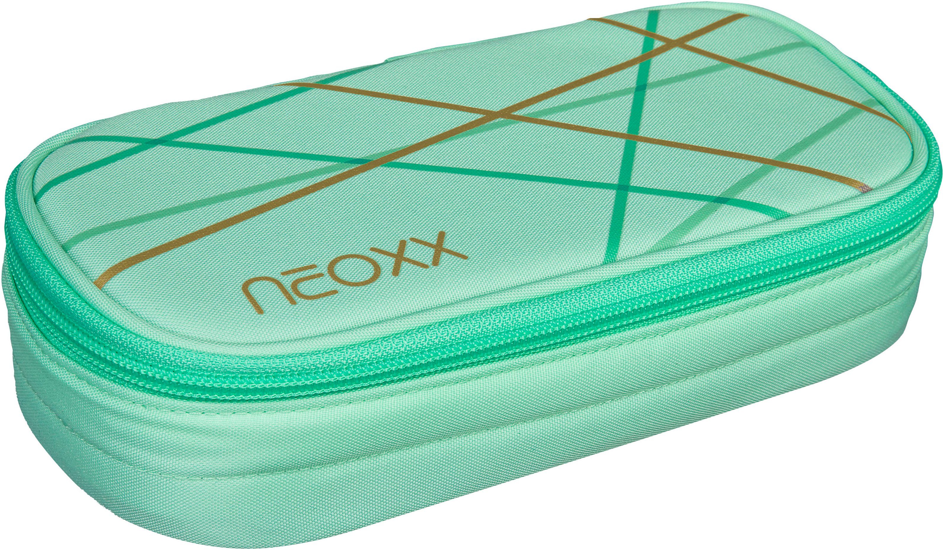 neoxx Schreibgeräteetui Schlamperbox, Jump, Mint To Be, teilweise aus recyceltem Material