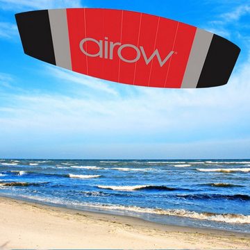 AIROW KITES Flug-Drache Lenkmatte Airow rot Zweileiner 140x60cm