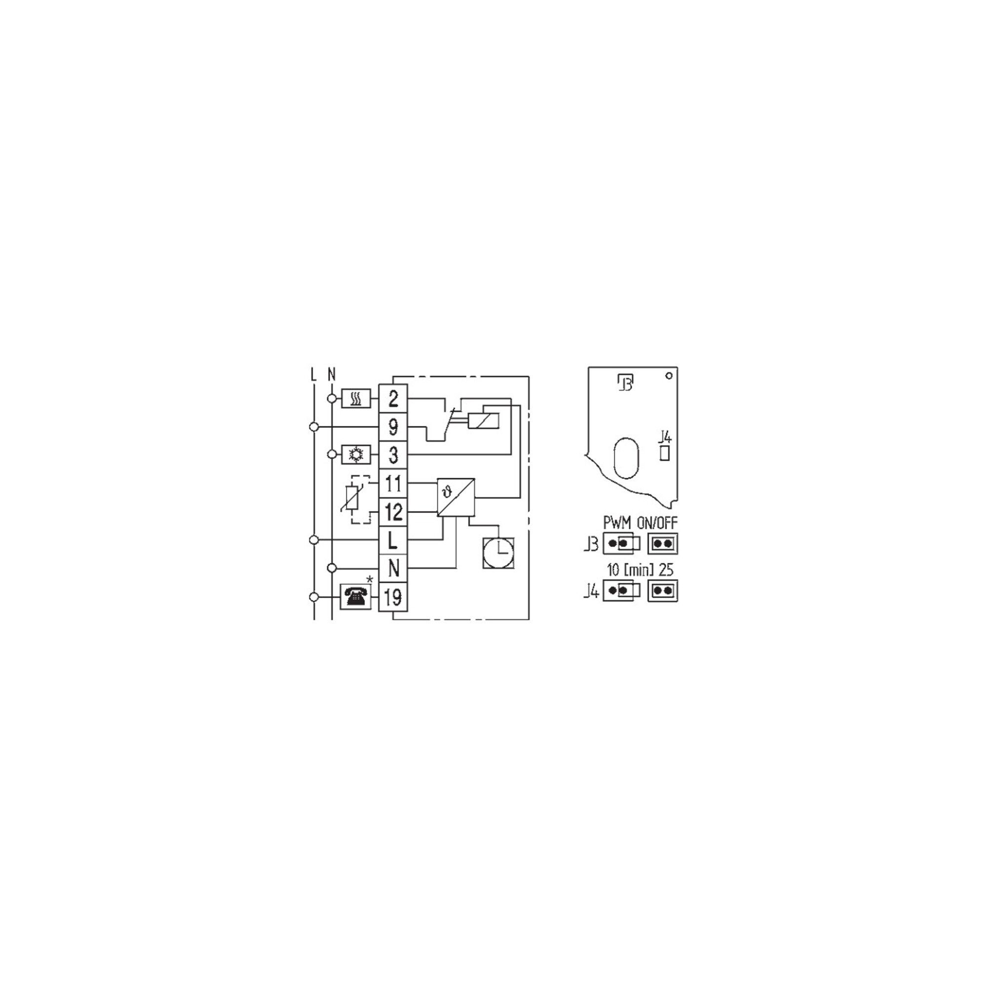 Eberle Infrarotheizung Eberle Controls Uhrenregler mit Wochenprogramm easy 3 SW