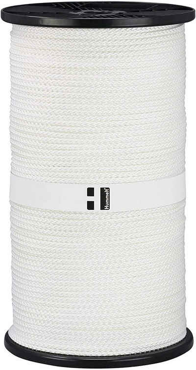 Hummelt® Universalseil Seil (Polyesterseil, 5mm weiß), versch. Längen 50m, 100m, 300m auf Rolle