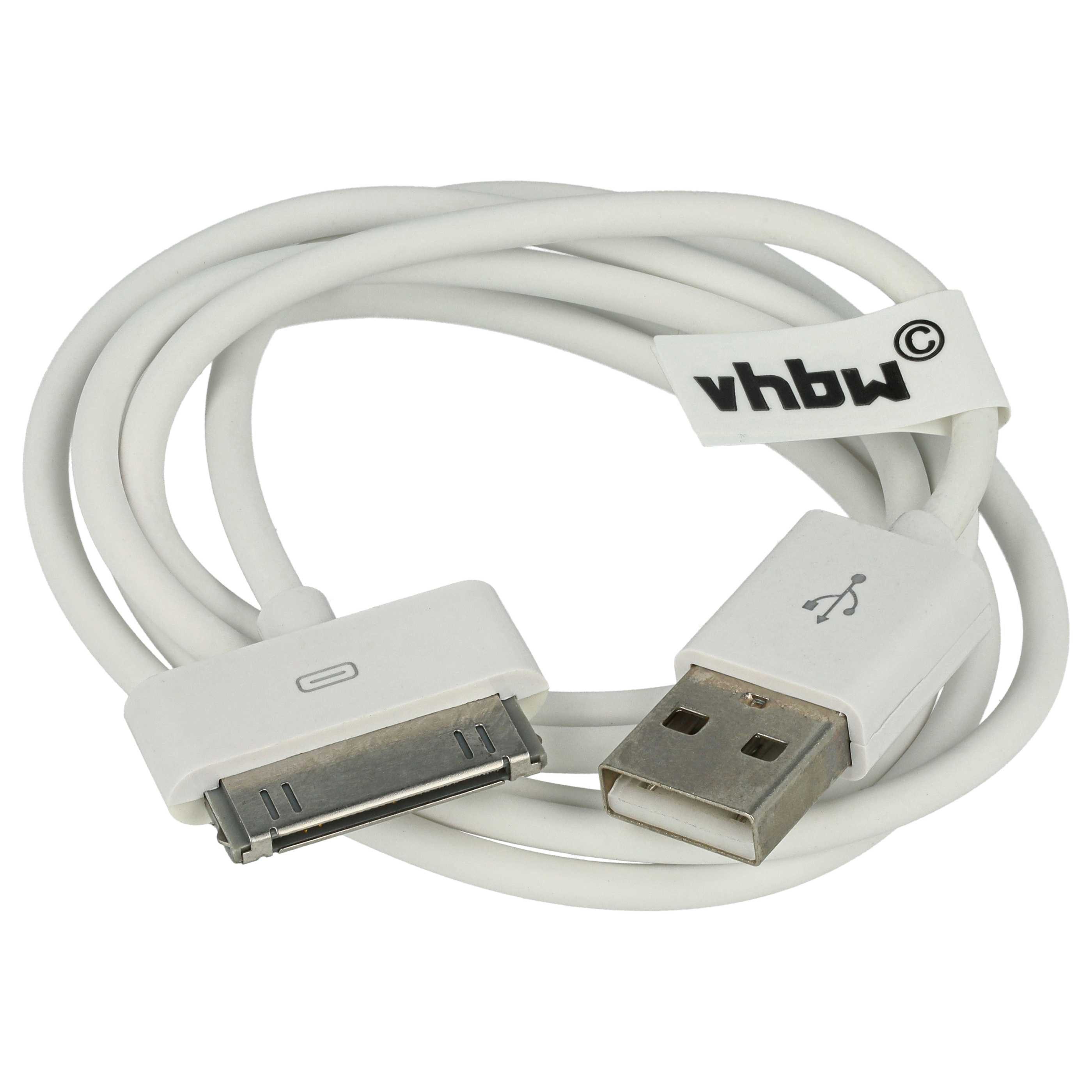 vhbw passend für Apple iPod nano 5 Gen. - A1320, nano 3 Gen. - A1236, nano USB-Kabel, Kompatibles USB-Hotsync-Kabel für diverse MP3-Player von VHBW