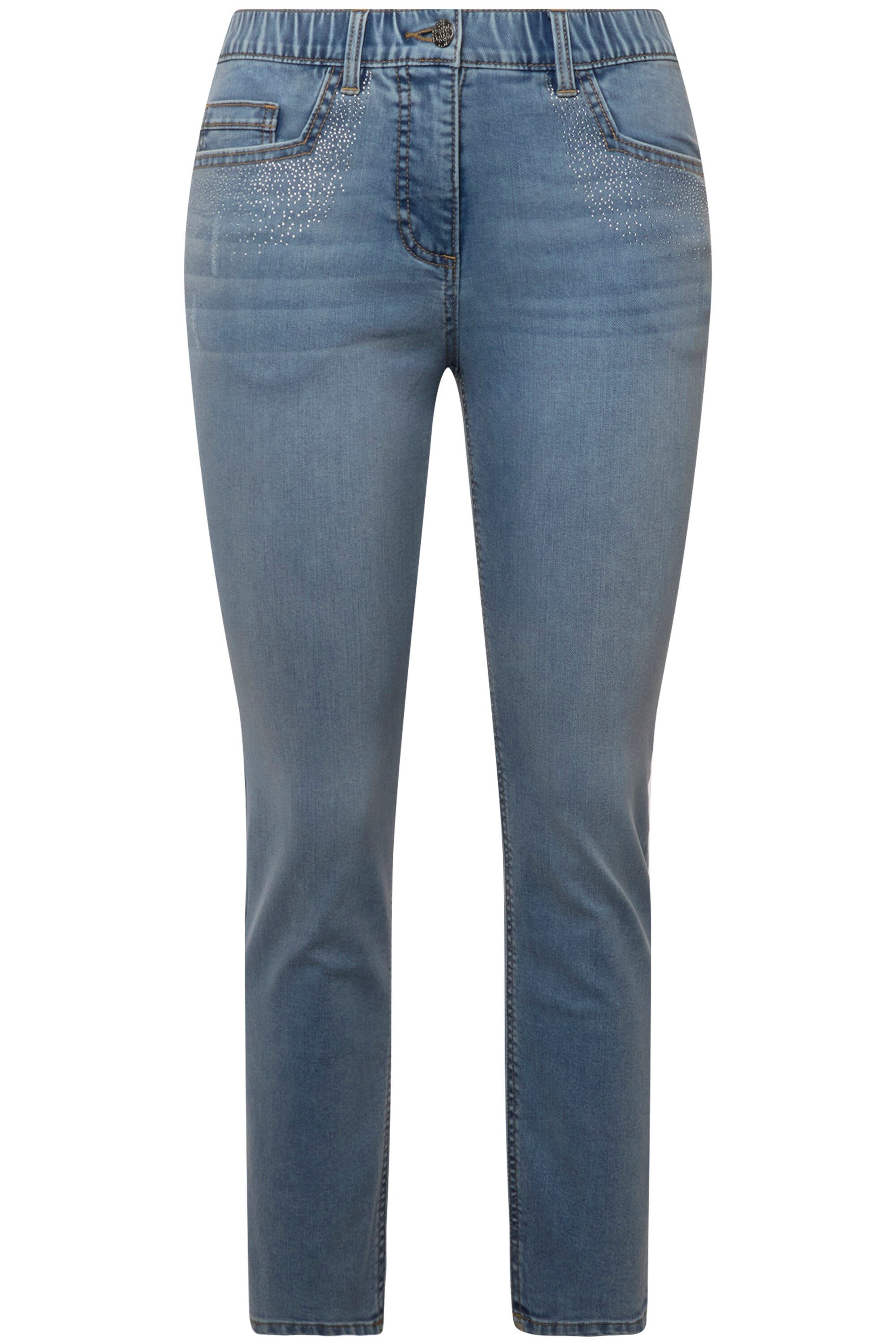 Ulla Popken 5-Pocket-Jeans Jeans Sarah Ziersteine günstig online kaufen
